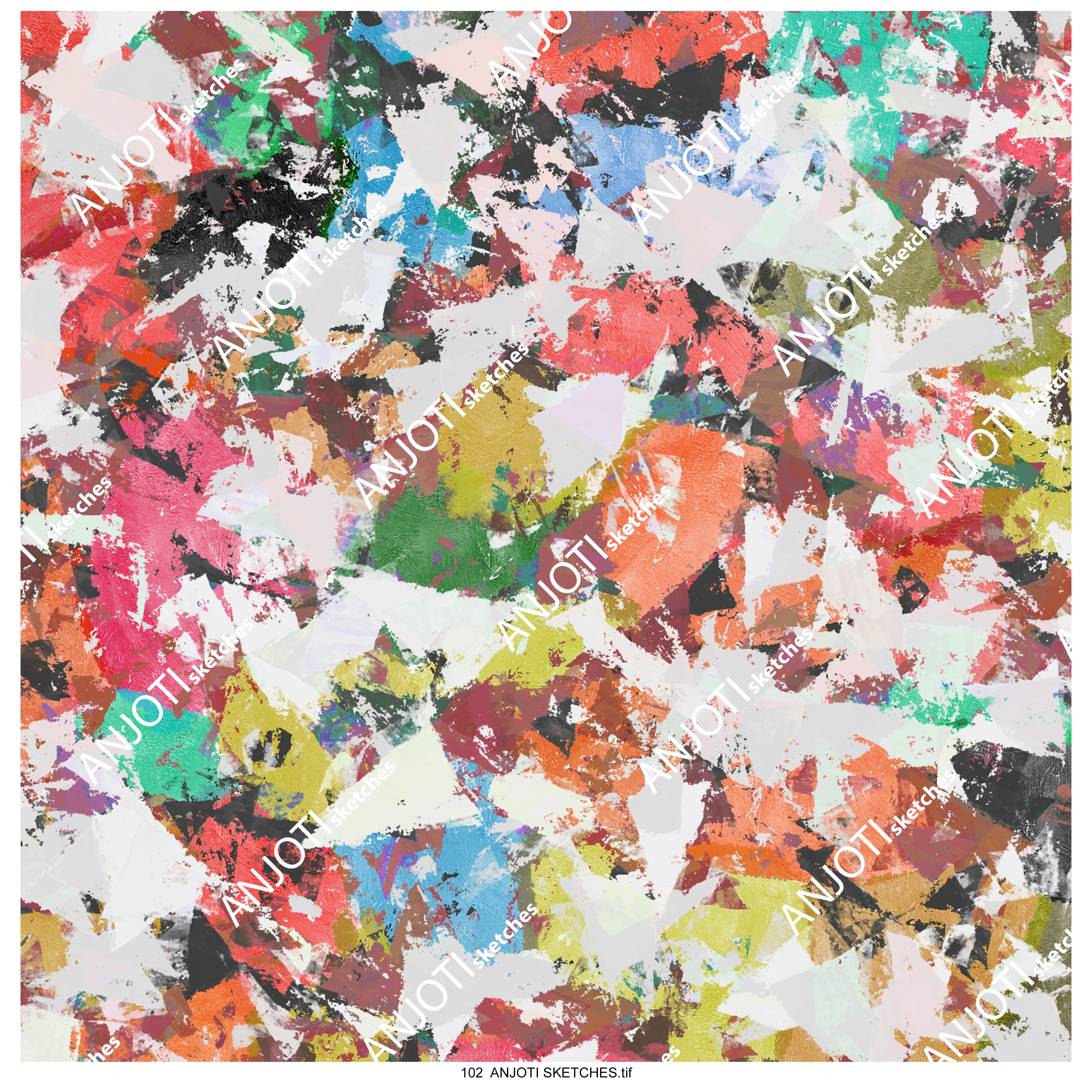 ANJOTI SKETCHES 102| NewOil Paint Sketch Abstract Wall effect shades brushes look surface pattern painted art motif print illustrations popular in summer English color wallpaper pattern figure , pillow