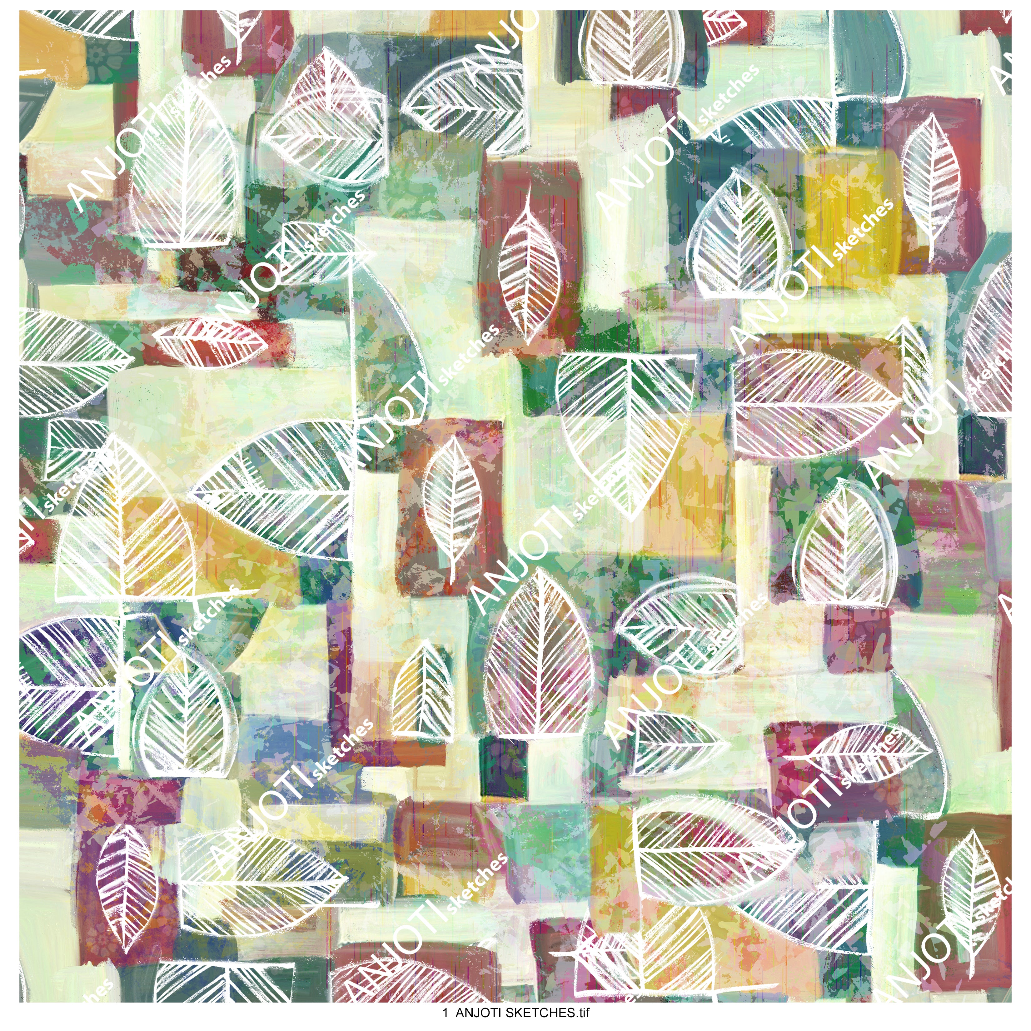 ANJOTI SKETCHES 01 Discover Multicolor Abstract Wall Art Ideas with Unique Texture Effect Background Designs