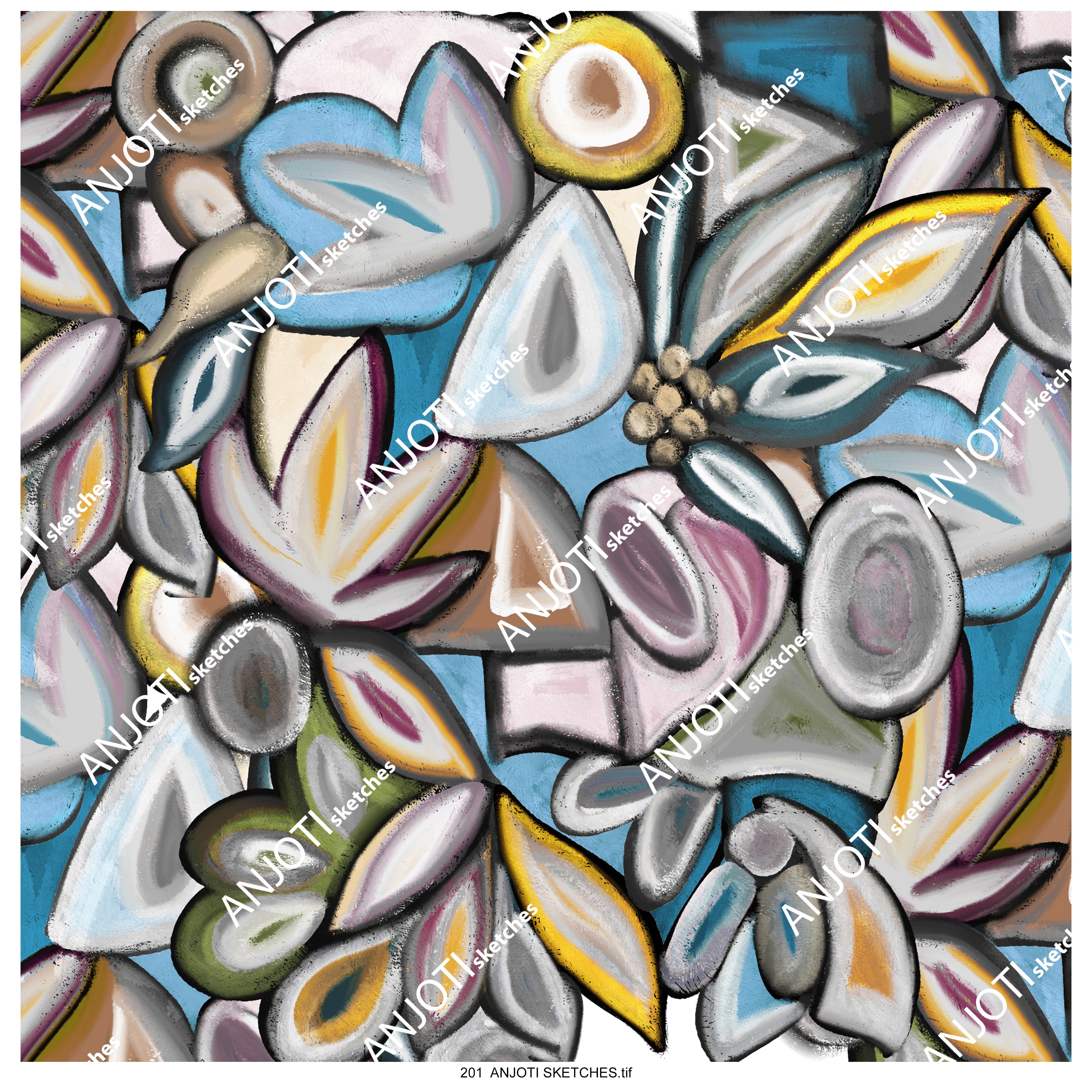 ANJOTI SKETCHES 201| Discover Multicolor Abstract Wall Art Ideas with Unique Texture Effect Background Designs