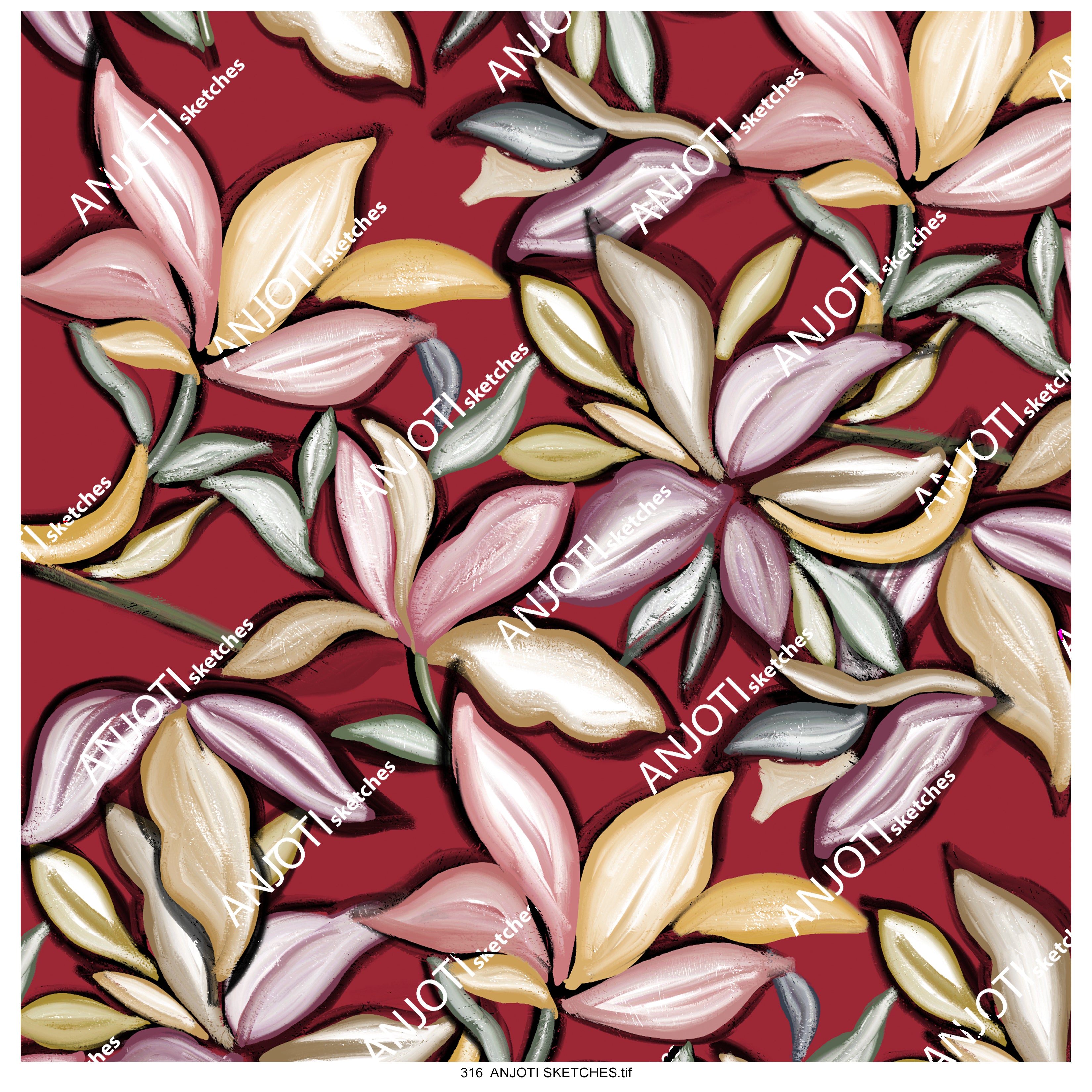 ANJOTI SKETCHES 316 Multicolor Texture Effect Abstract Wall Art Ideas to Transform Any Space