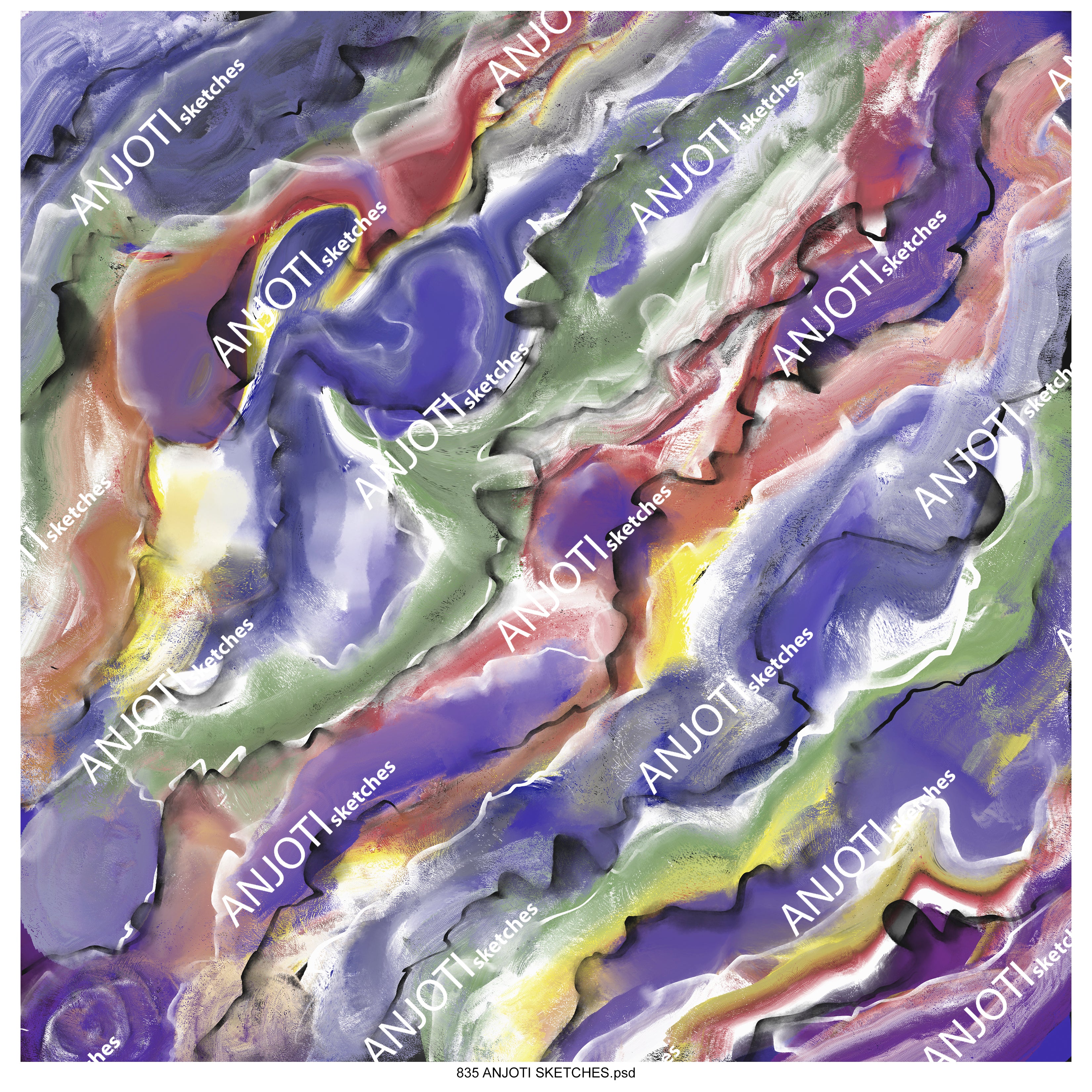 ANJOTI_SKETCHES_835_Discover Modern Abstract Wall Art with Multicolor Textured Background Designs