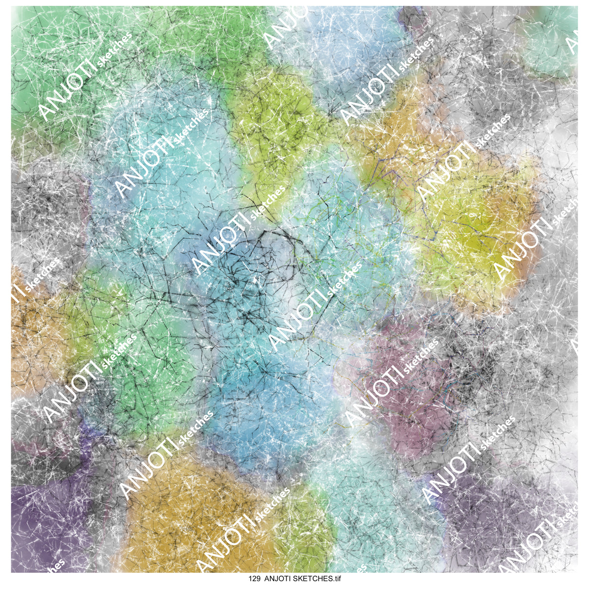 ANJOTI SKETCHES 129|Abstract Wall Art in Multicolor Textures for a Creative Background Effect
