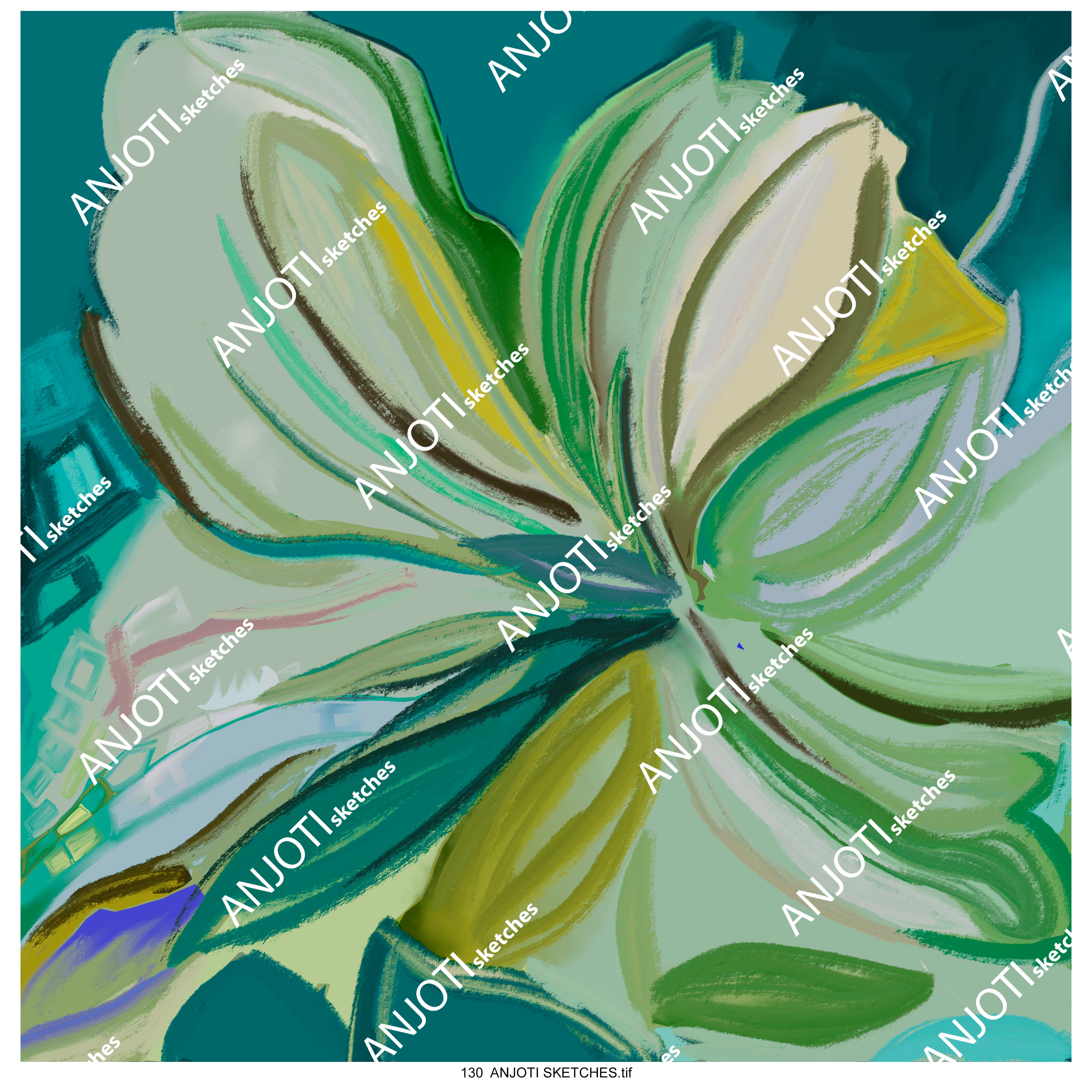 ANJOTI SKETCHES 130|Brighten Your Decor with Multicolor Texture Background Abstract Wall Art