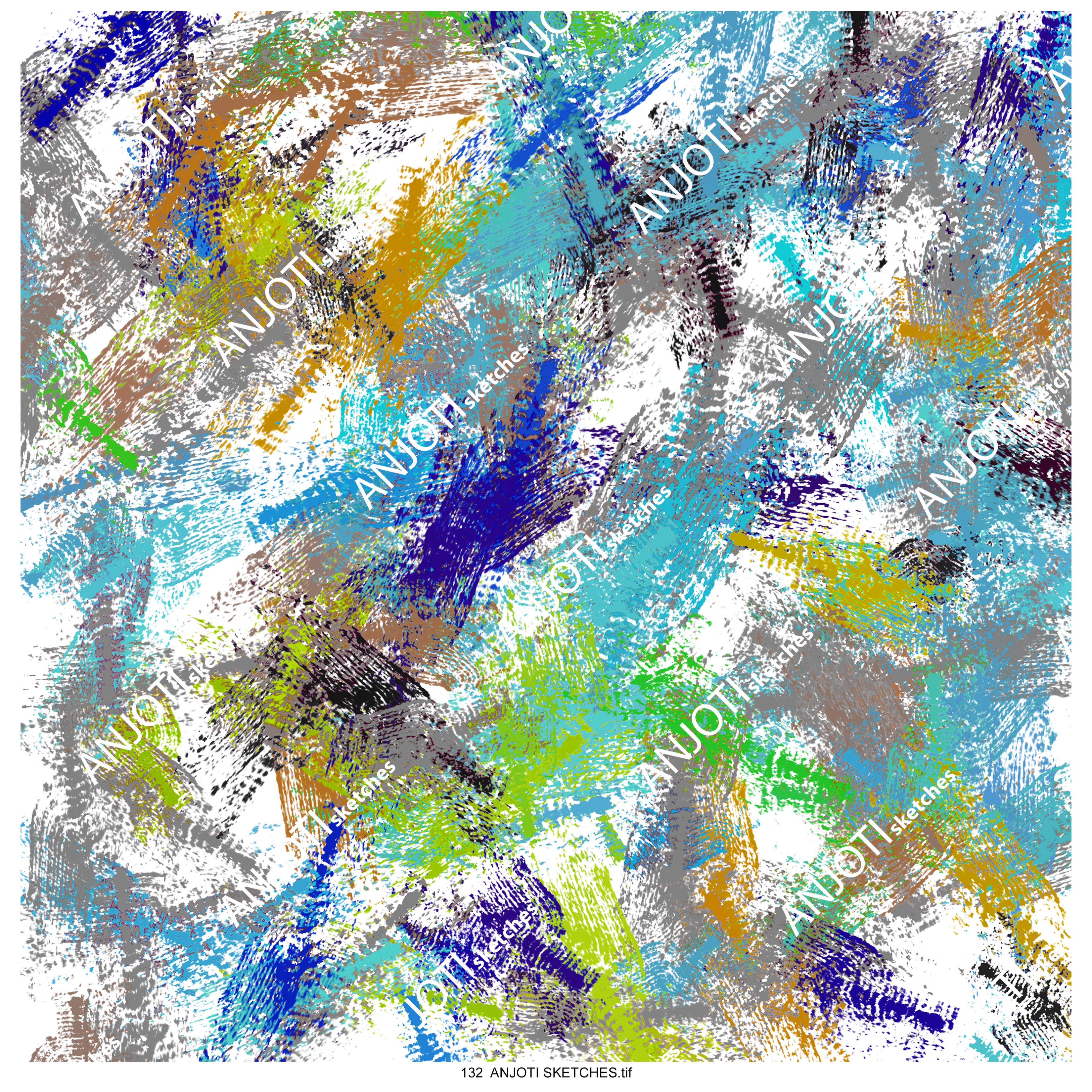 ANJOTI SKETCHES 132|Abstract Wall Art in Multicolor Texture Backgrounds to Style Your Home