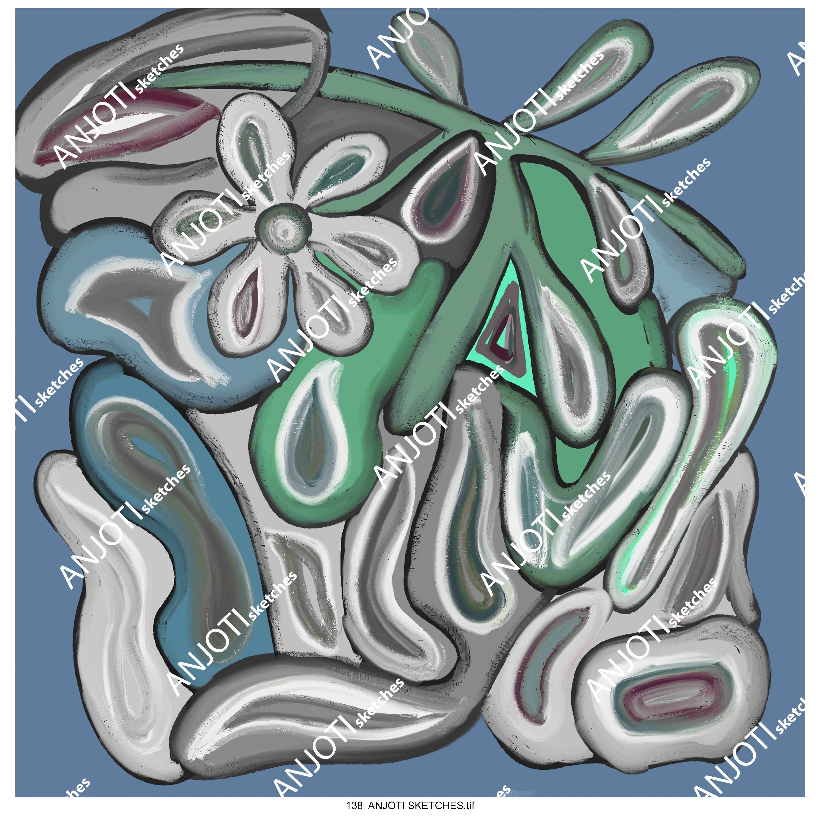 ANJOTI SKETCHES 138|Abstract Wall Art with Stunning Multicolor Texture Effect Background Designs