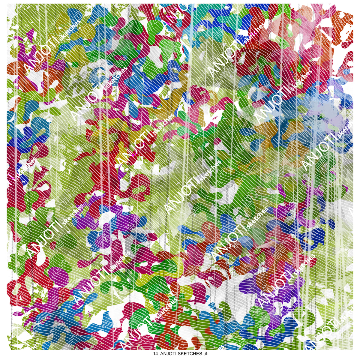 ANJOTI SKETCHES 14 Fresh Multicolor Texture Background Designs in Modern Abstract Wall Art