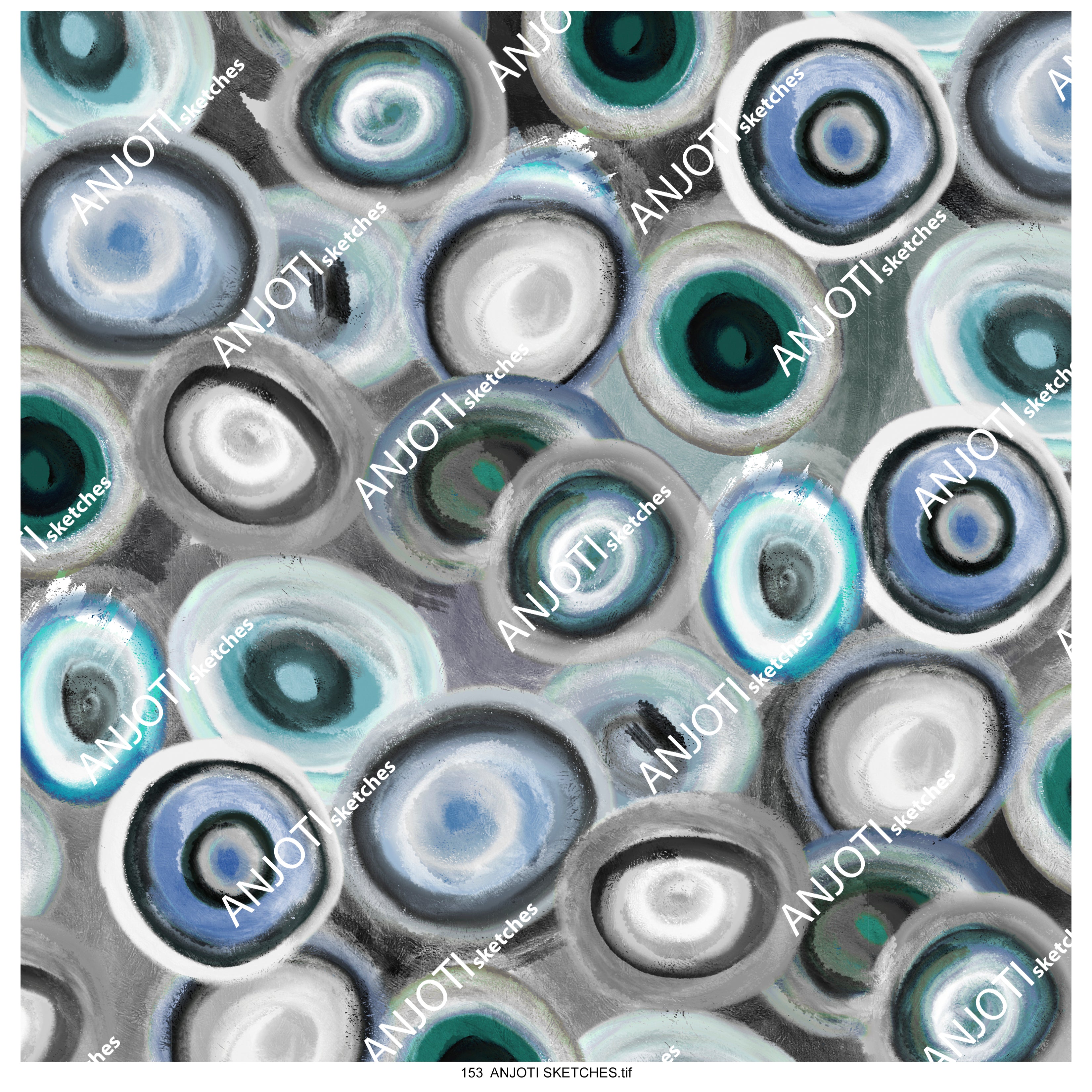 ANJOTI SKETCHES 153|Brighten Your Walls with Floral and Geometric Abstract Wall Art in Multicolor Textures