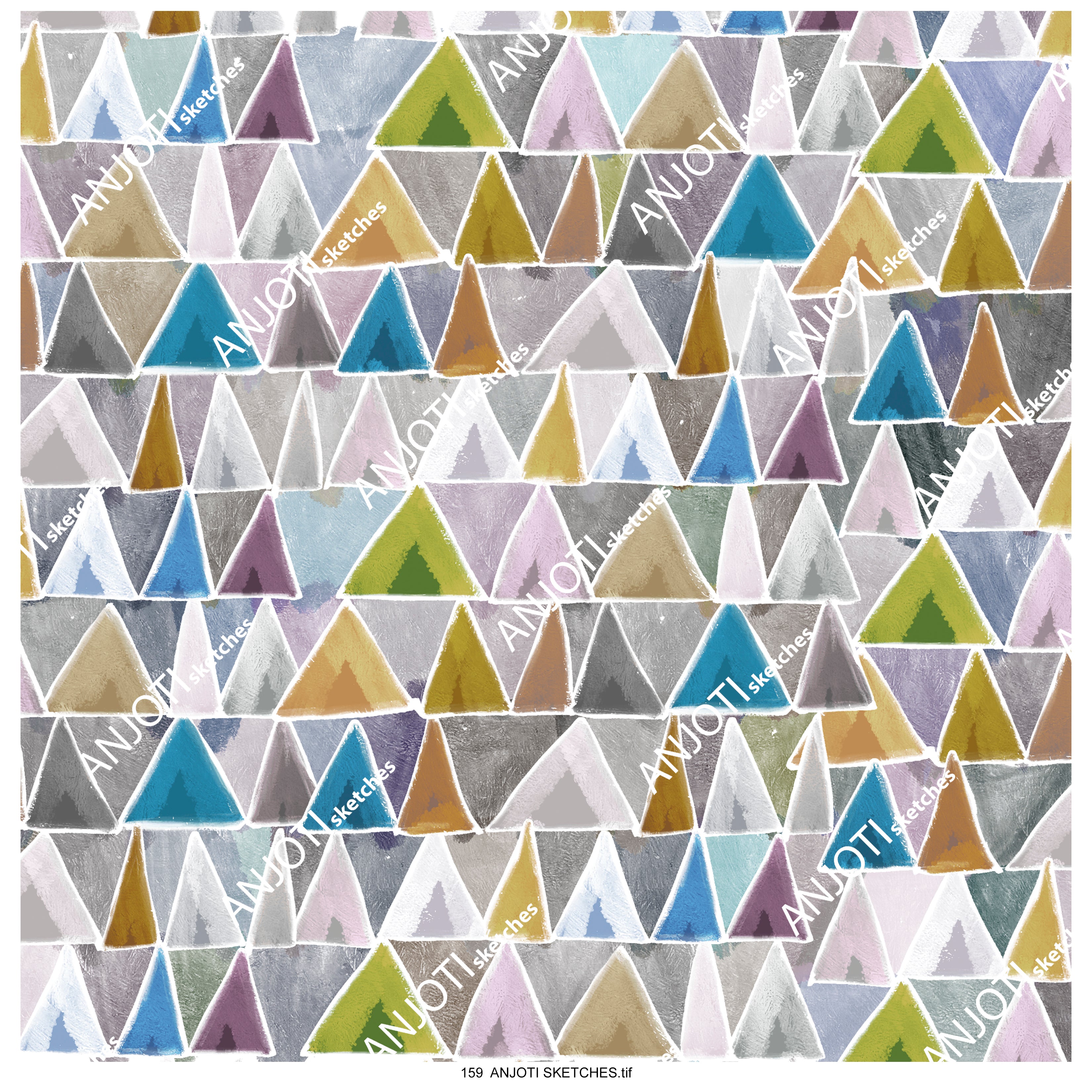 ANJOTI SKETCHES 159|Multicolor Texture Backgrounds in Abstract Floral and Geometric Wall Art