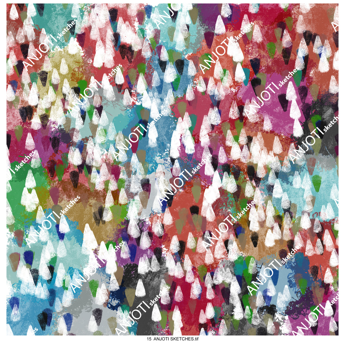 ANJOTI SKETCHES 15 Explore Abstract Wall Art with Multicolor Texture Backgrounds for Modern Interiors