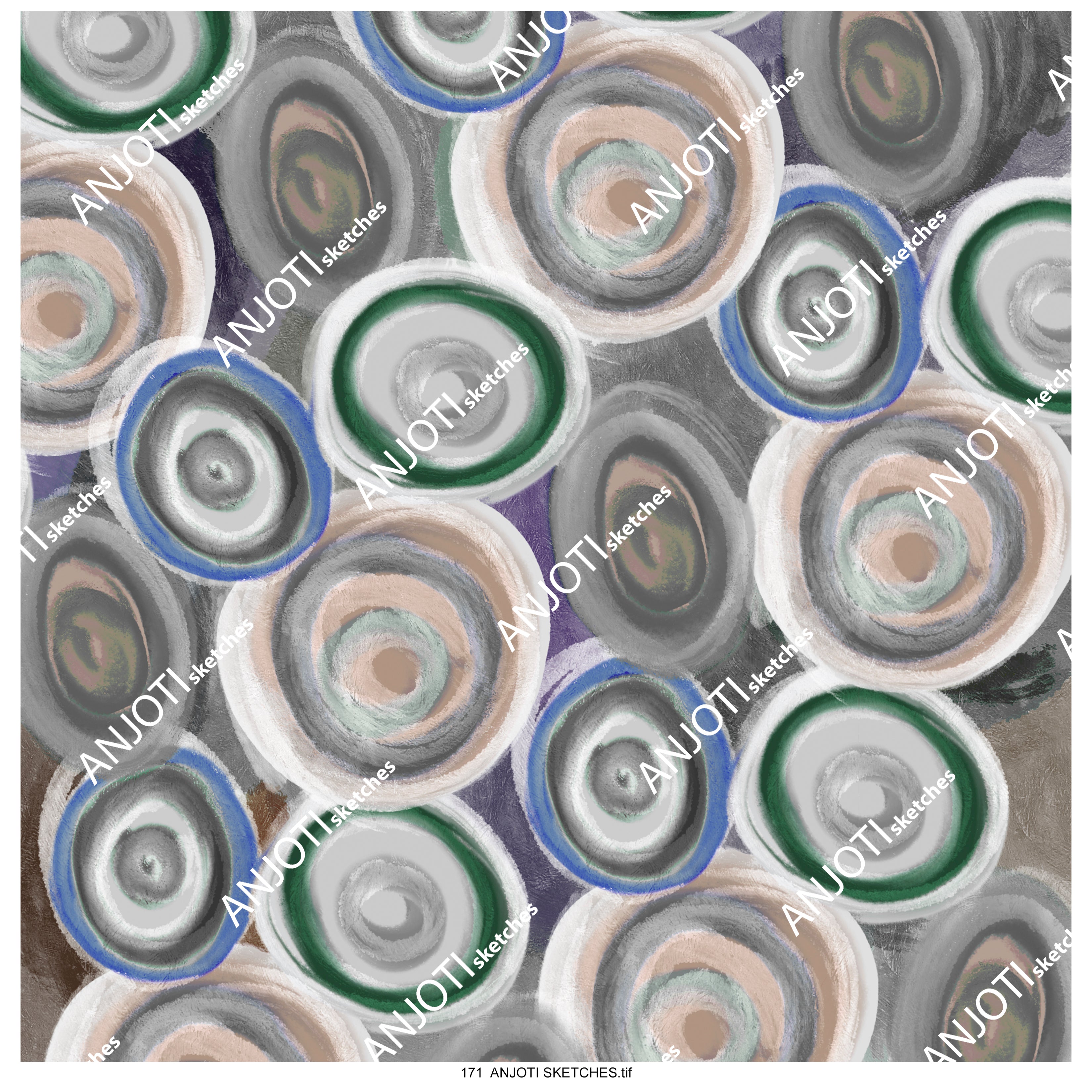 ANJOTI SKETCHES 171|Refresh Your Space with Floral and Geometric Abstract Wall Art in Multicolor