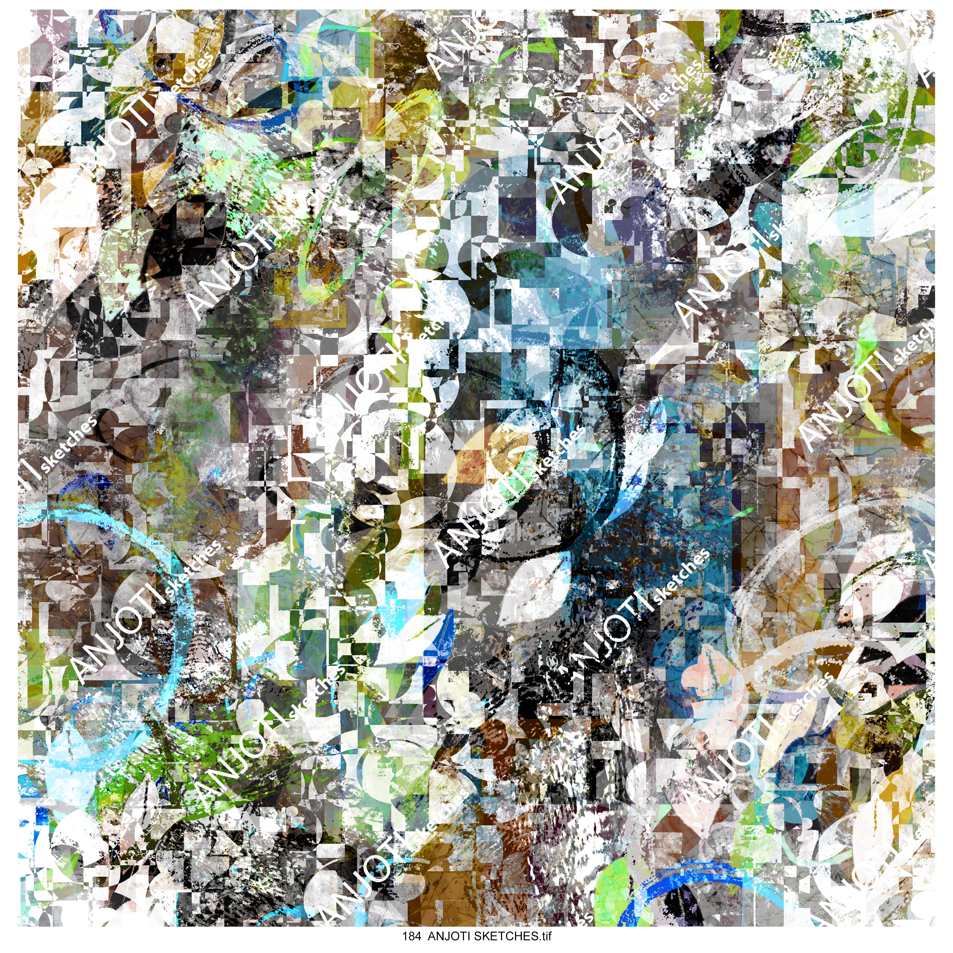 ANJOTI SKETCHES 184|Multicolor Texture Backgrounds for Stunning Floral and Geometric Wall Art