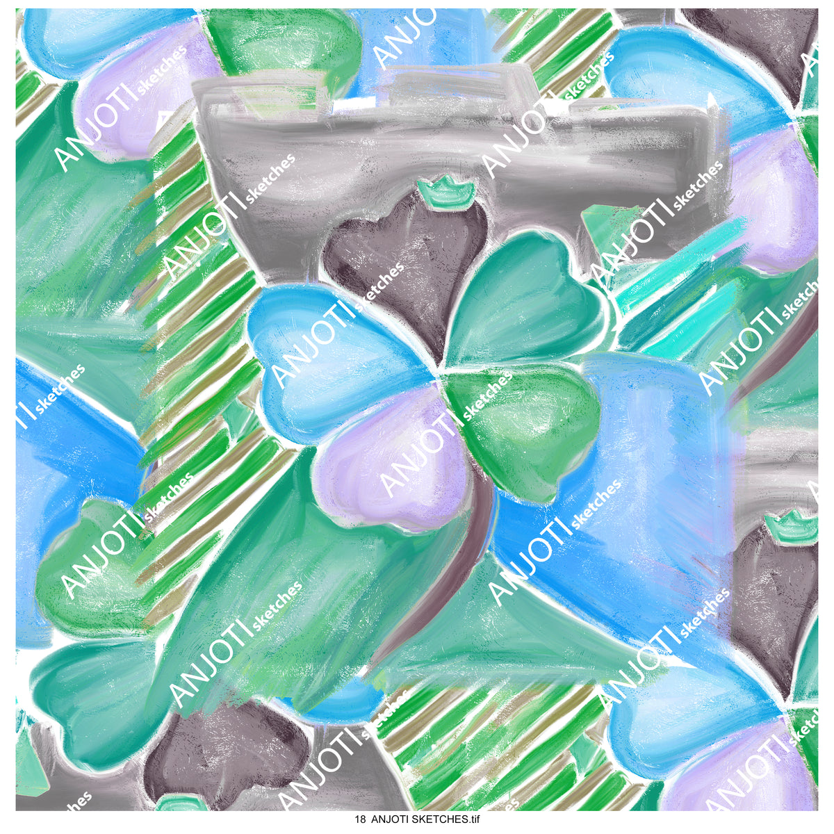 ANJOTI SKETCHES 18 Multicolor Texture Effect Backgrounds for Beautiful Abstract Wall Art at Home