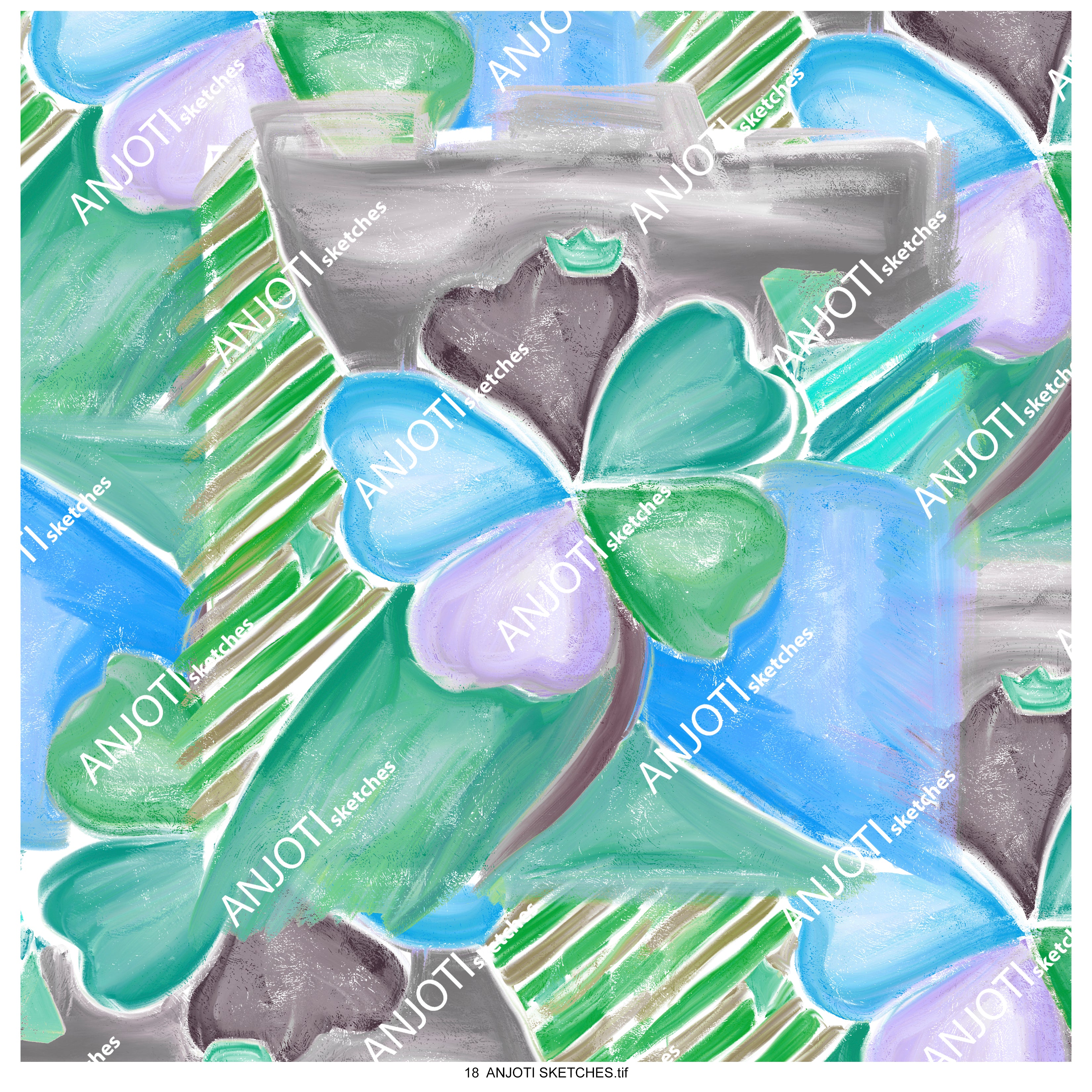 ANJOTI SKETCHES 18 Multicolor Texture Effect Backgrounds for Beautiful Abstract Wall Art at Home