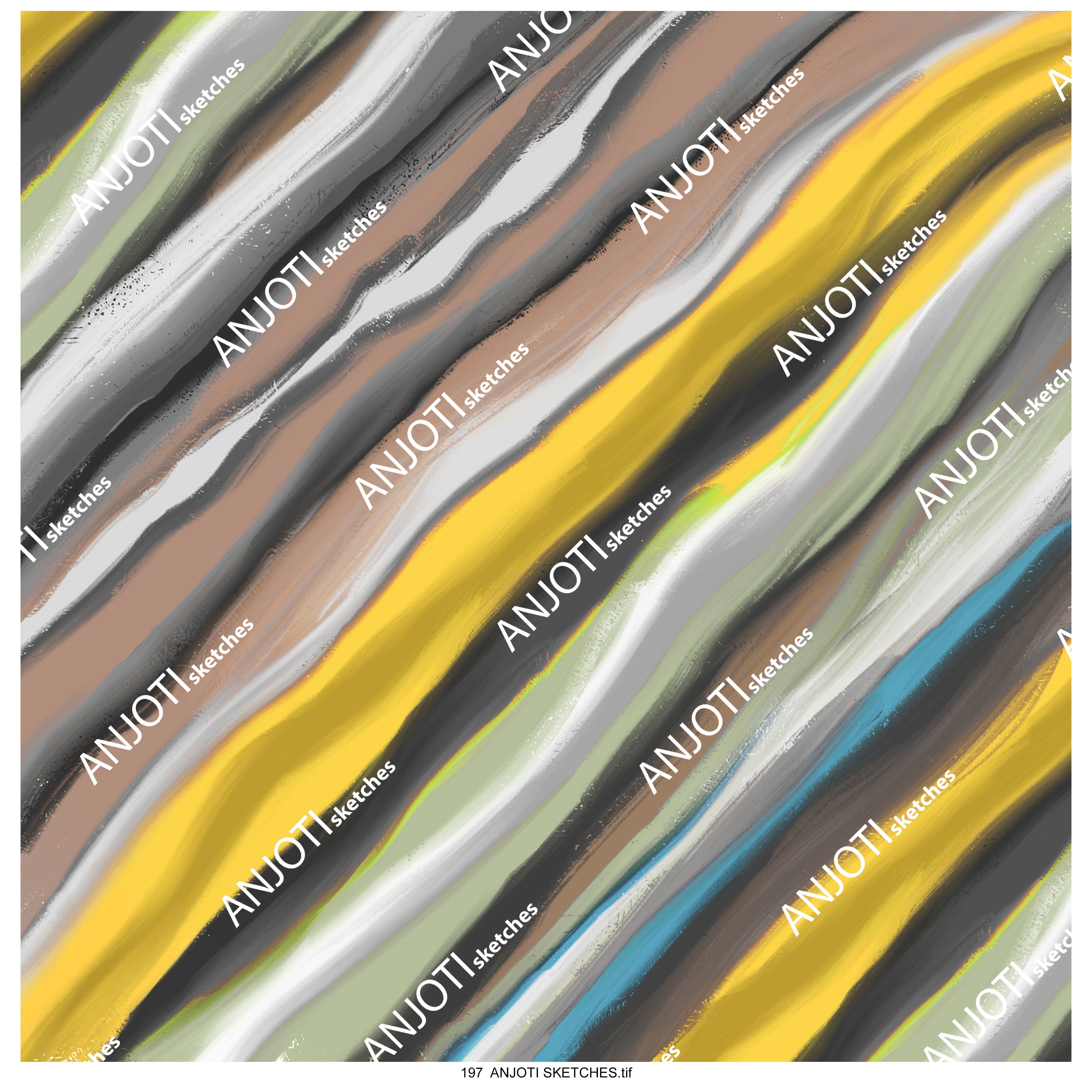 ANJOTI SKETCHES 197|Floral Geometric Abstract Wall Art with Beautiful Multicolor Texture Backgrounds