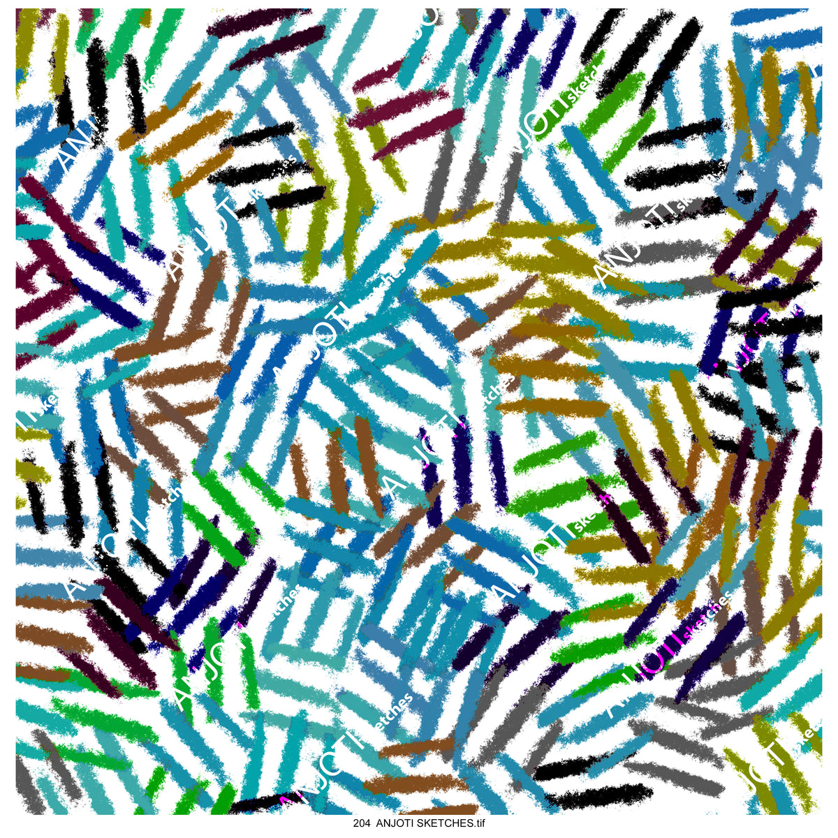 ANJOTI SKETCHES 204|Modern Abstract Wall Art for Home Decor Featuring Multicolor Texture Background Effects