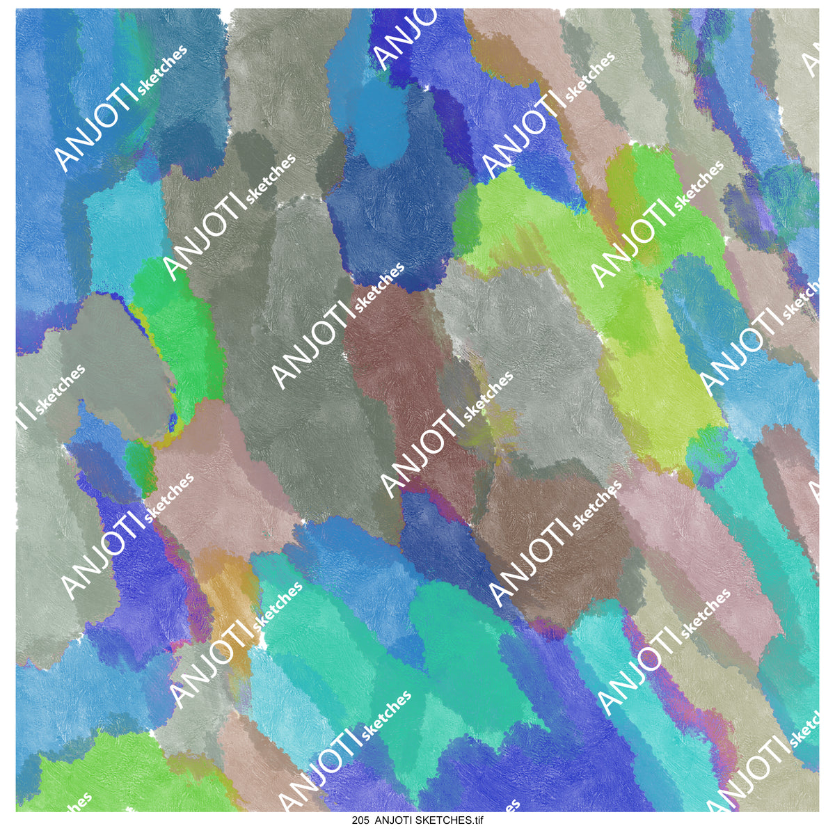 ANJOTI SKETCHES 205|Abstract brush strokes art motif Geometrical allover wallpaper pattern illustration in multicoloured shades effect texture art work and prints