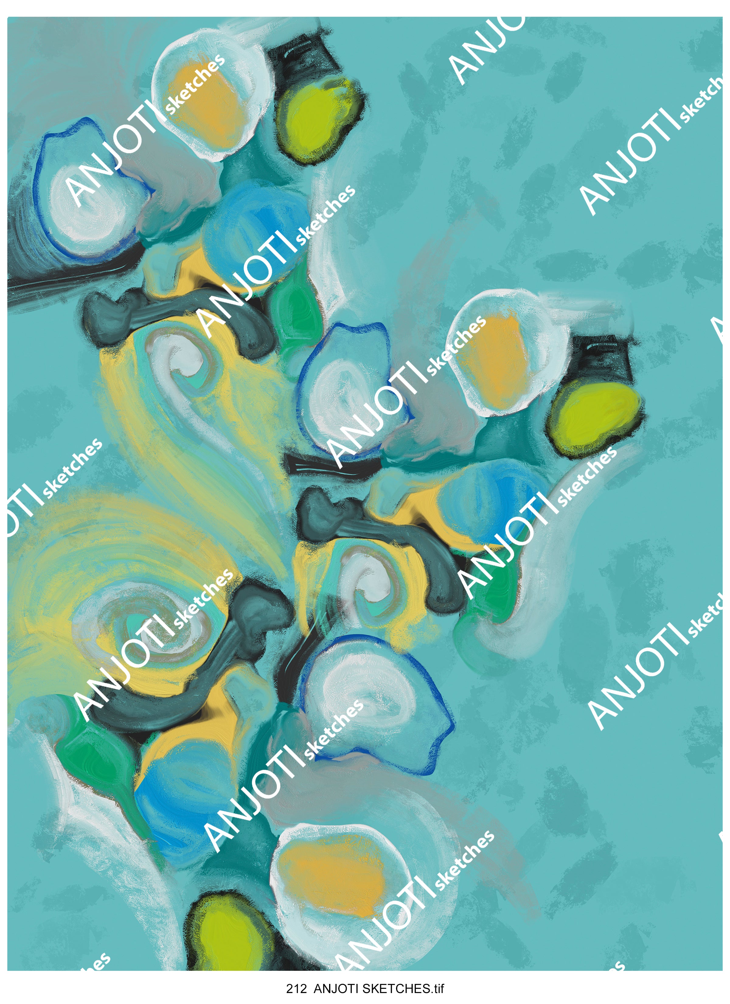 ANJOTI SKETCHES 212|Upgrade Your Interior with Multicolor Abstract Wall Art Texture Effect Backgrounds