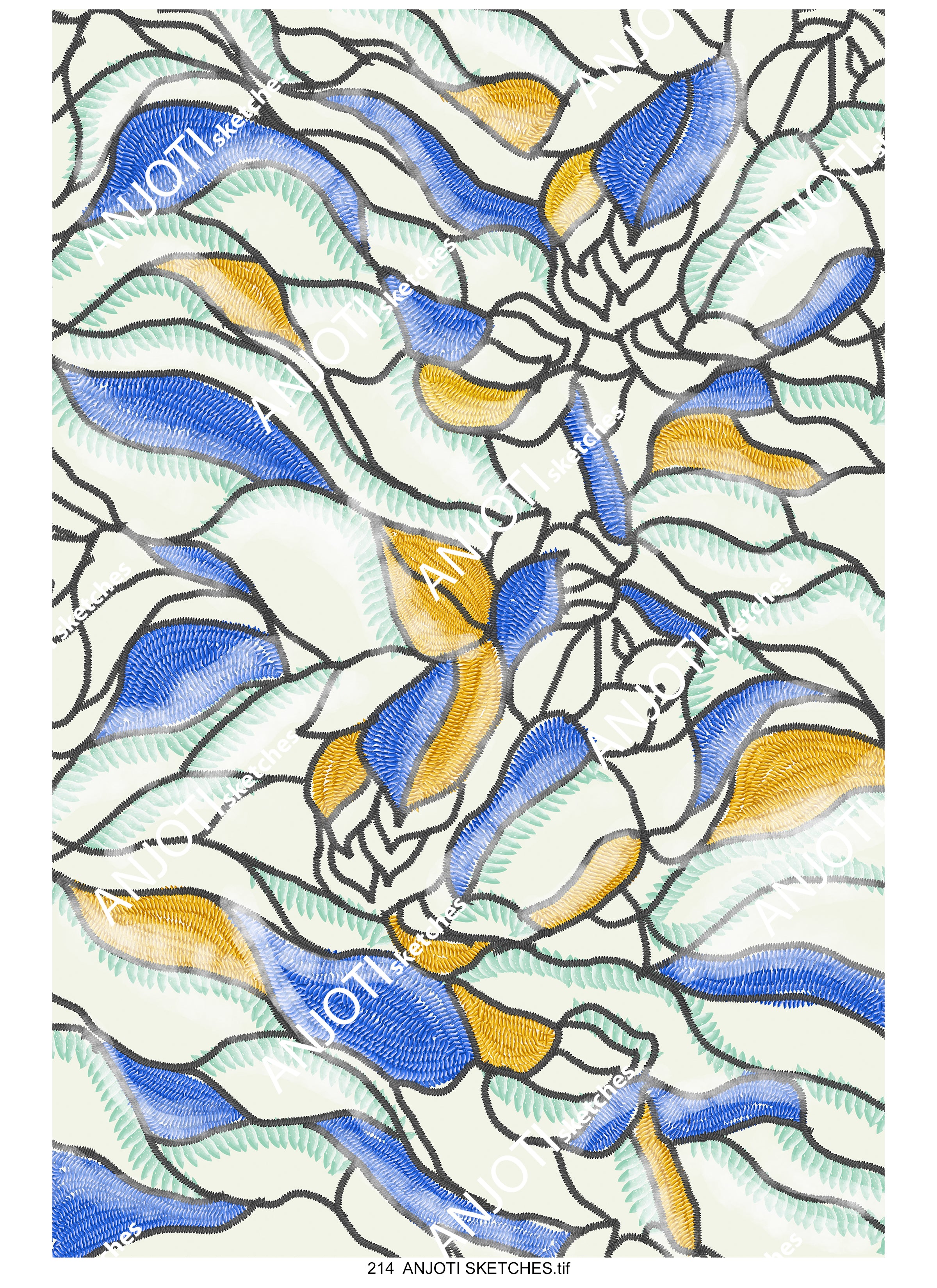 ANJOTI SKETCHES 214|Fresh Multicolor Texture Background Designs in Modern Abstract Wall Art