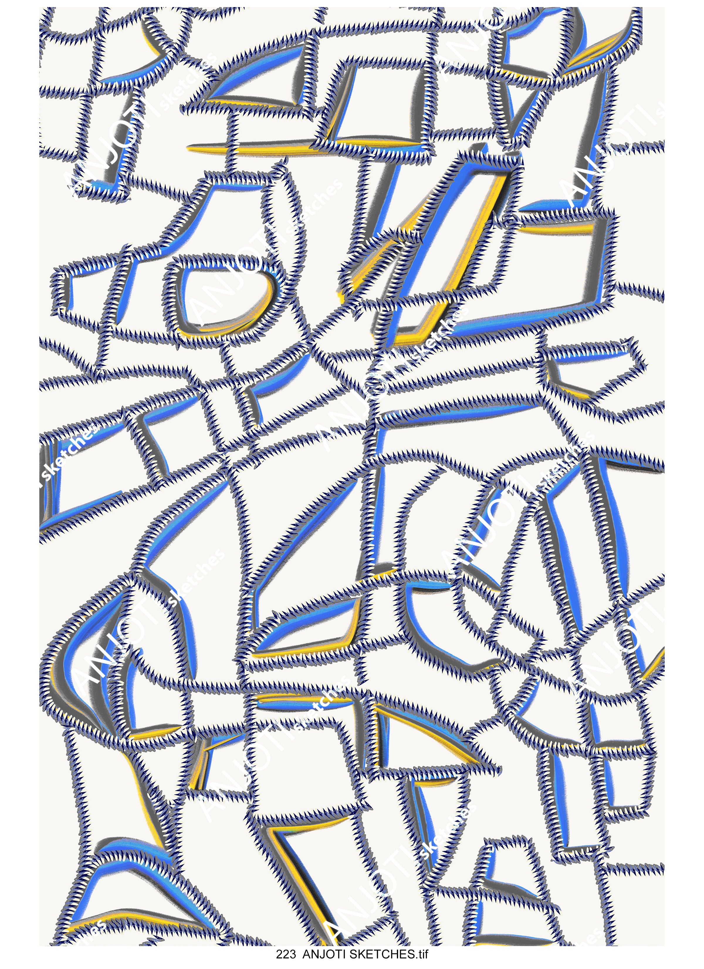 ANJOTI SKETCHES 223| Multicolor Abstract Wall Art and Texture Backgrounds to Brighten Your Space