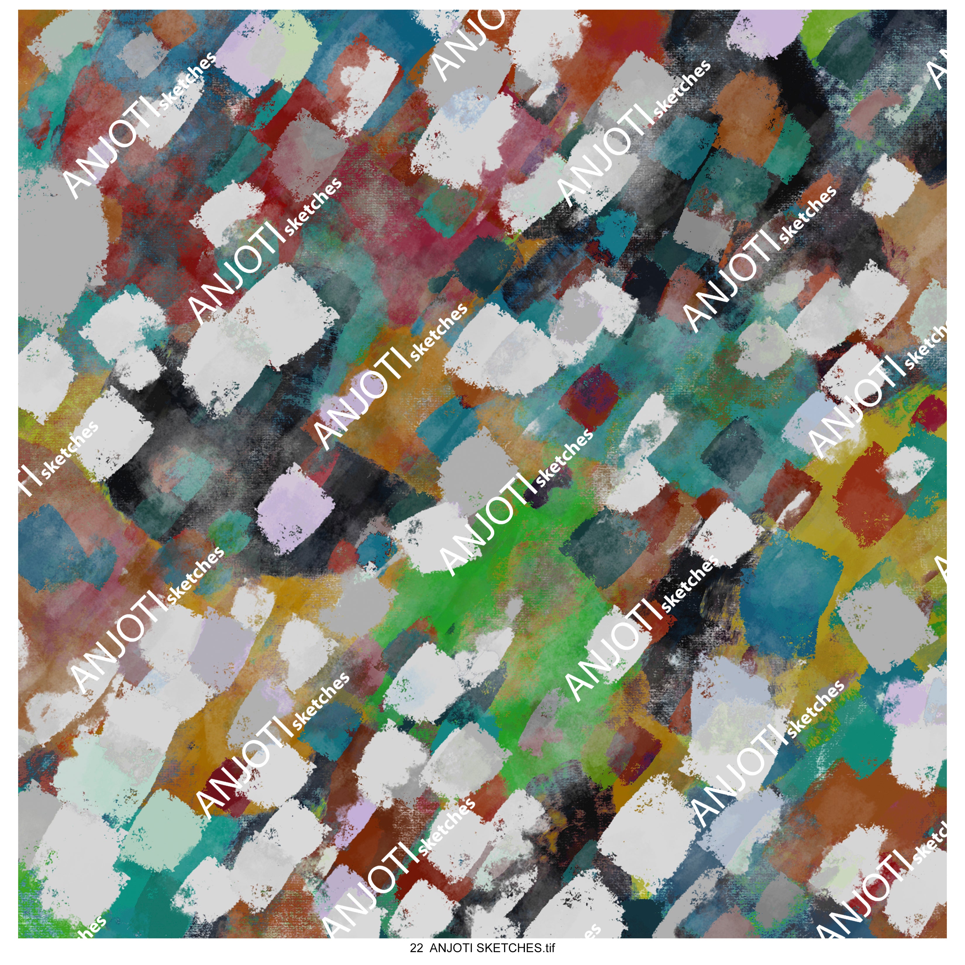 ANJOTI SKETCHES 22  Find Bold Multicolor Texture Effect Backgrounds in Abstract Wall Art for Home Decor