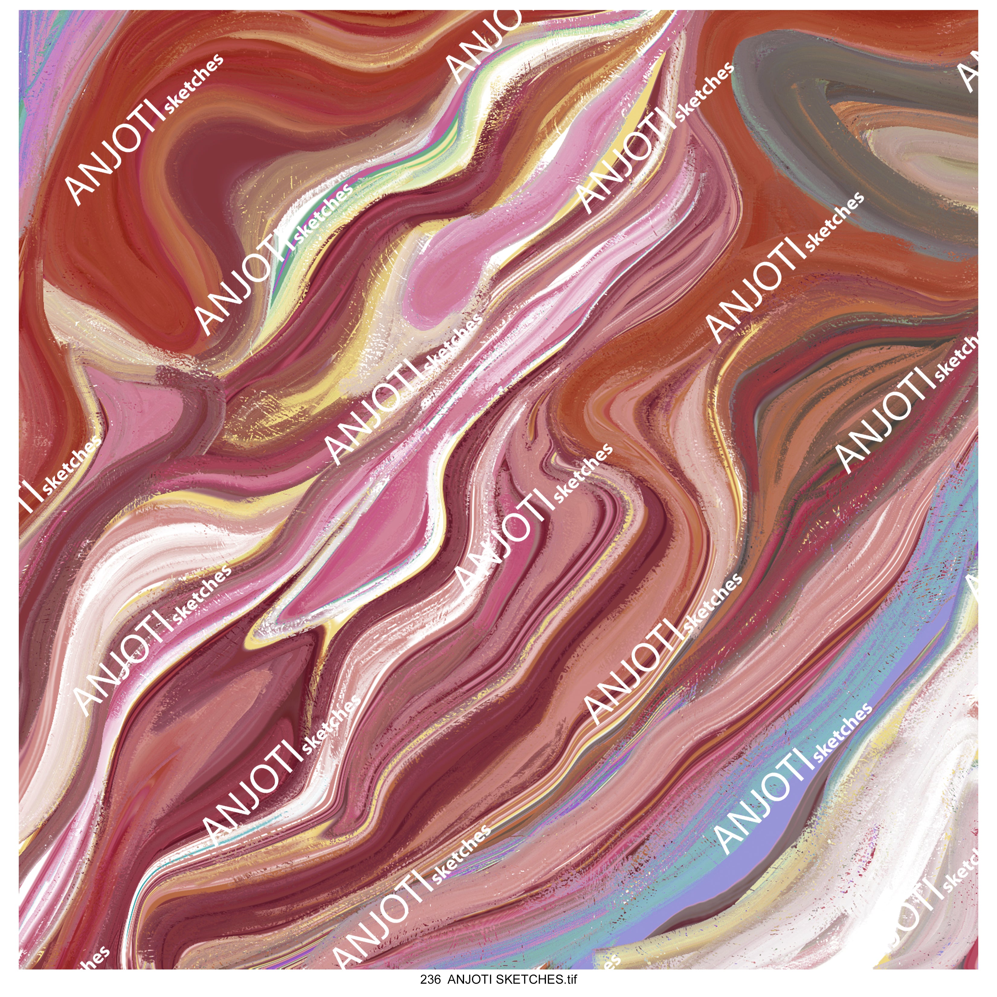 ANJOTI SKETCHES 236|Multicolor Texture Effect Abstract Wall Art to Add Life to Your Walls