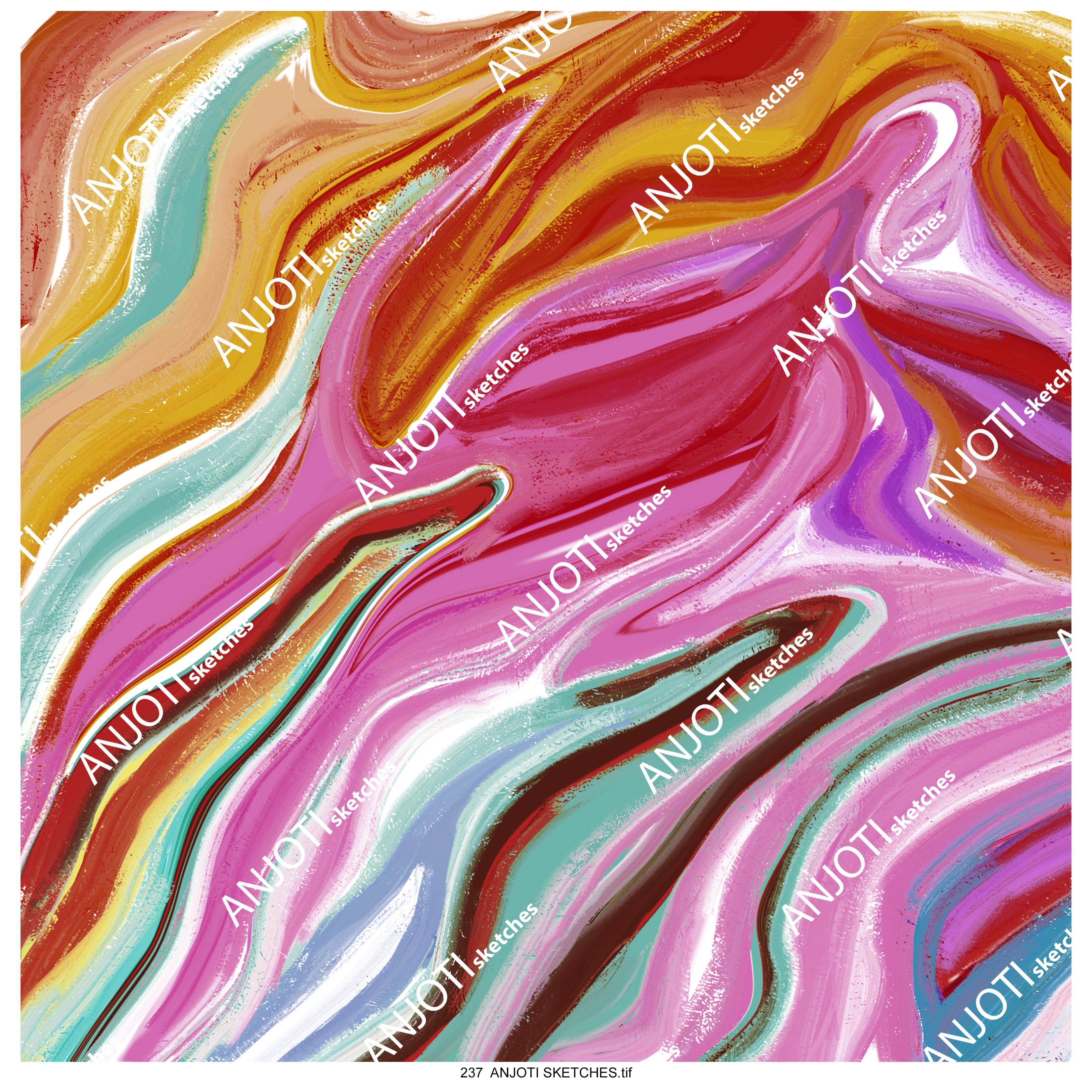 ANJOTI SKETCHES 237|Bright Multicolor Texture Backgrounds in Beautiful Abstract Wall Art for Home