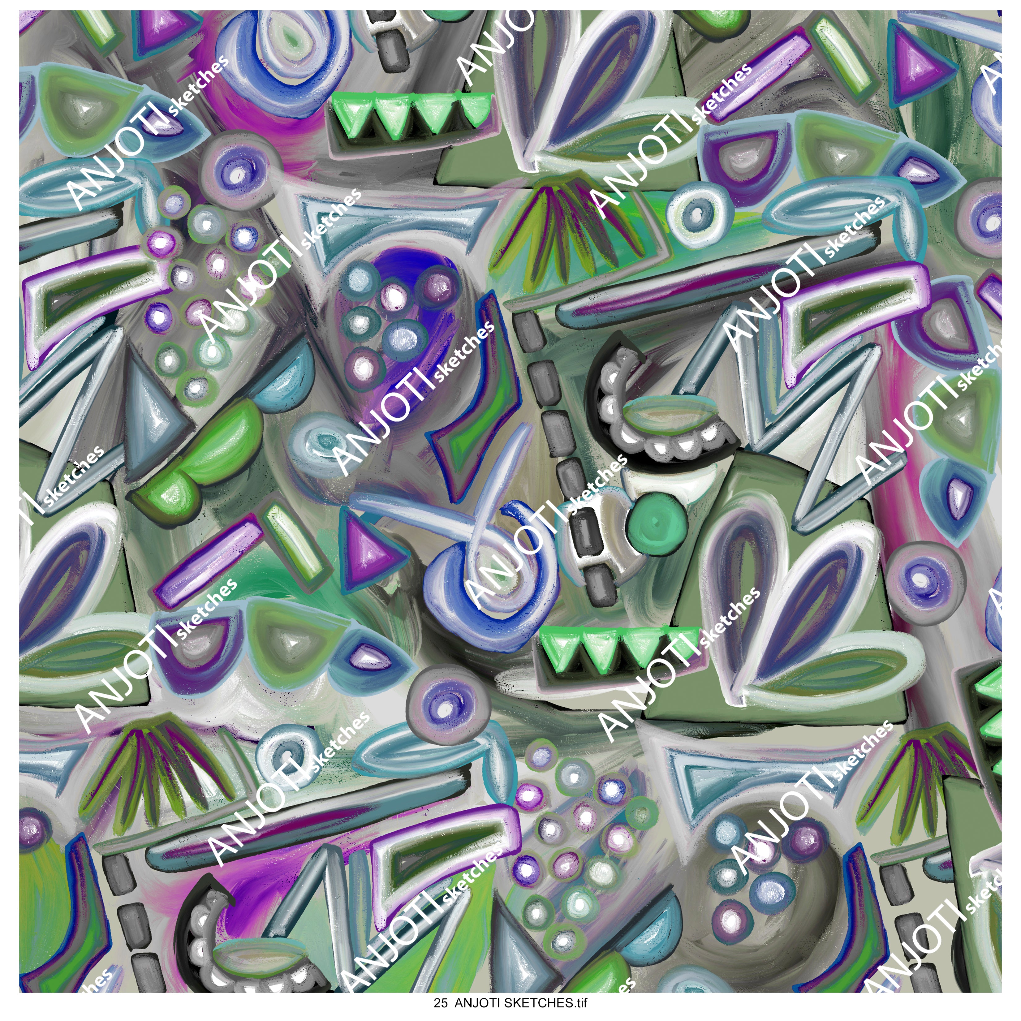 ANJOTI SKETCHES 25  Multicolor Texture Background Ideas in Unique Abstract Wall Art for Home