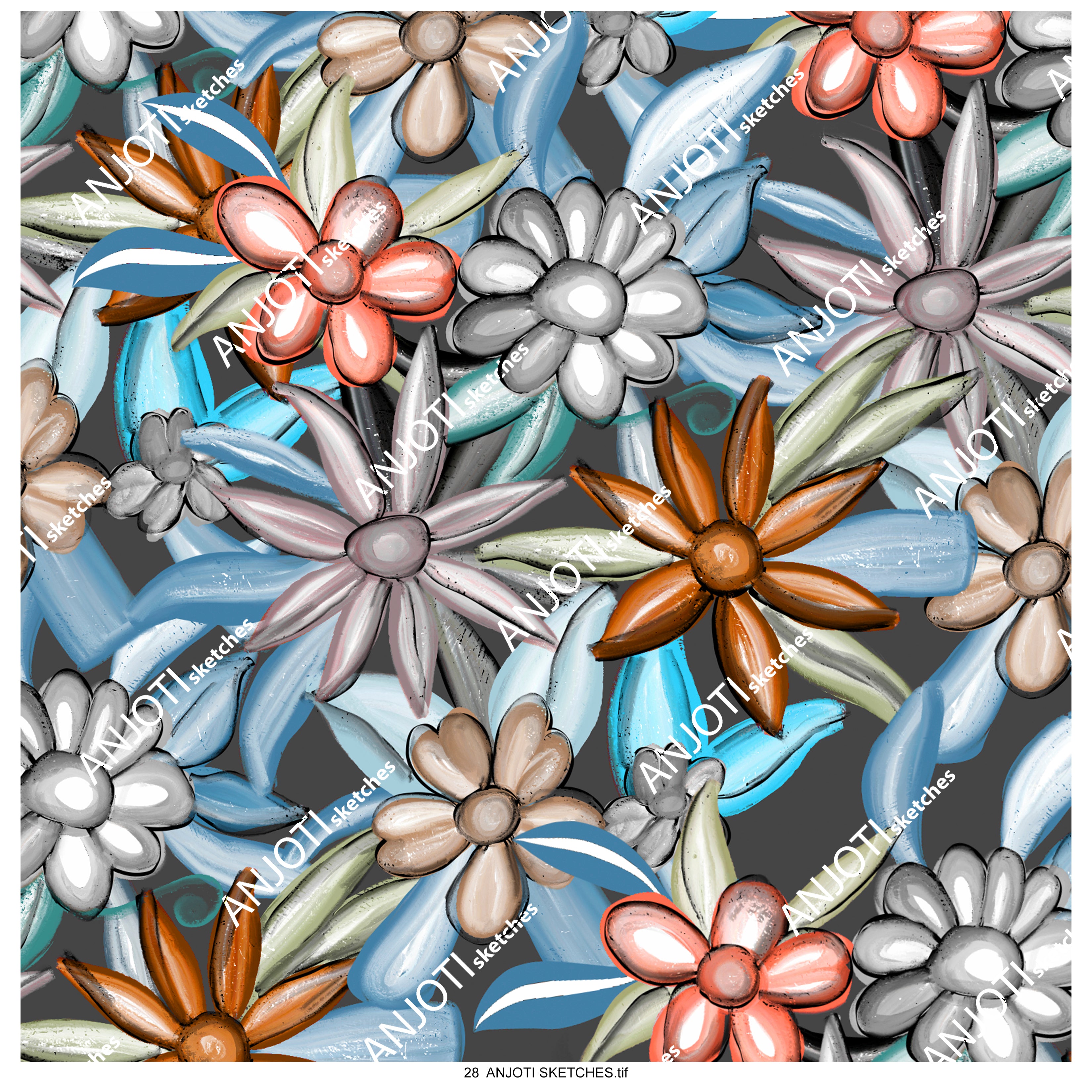 ANJOTI SKETCHES 28 Multicolor Abstract Wall Art Ideas with Stunning Texture Effect Backgrounds