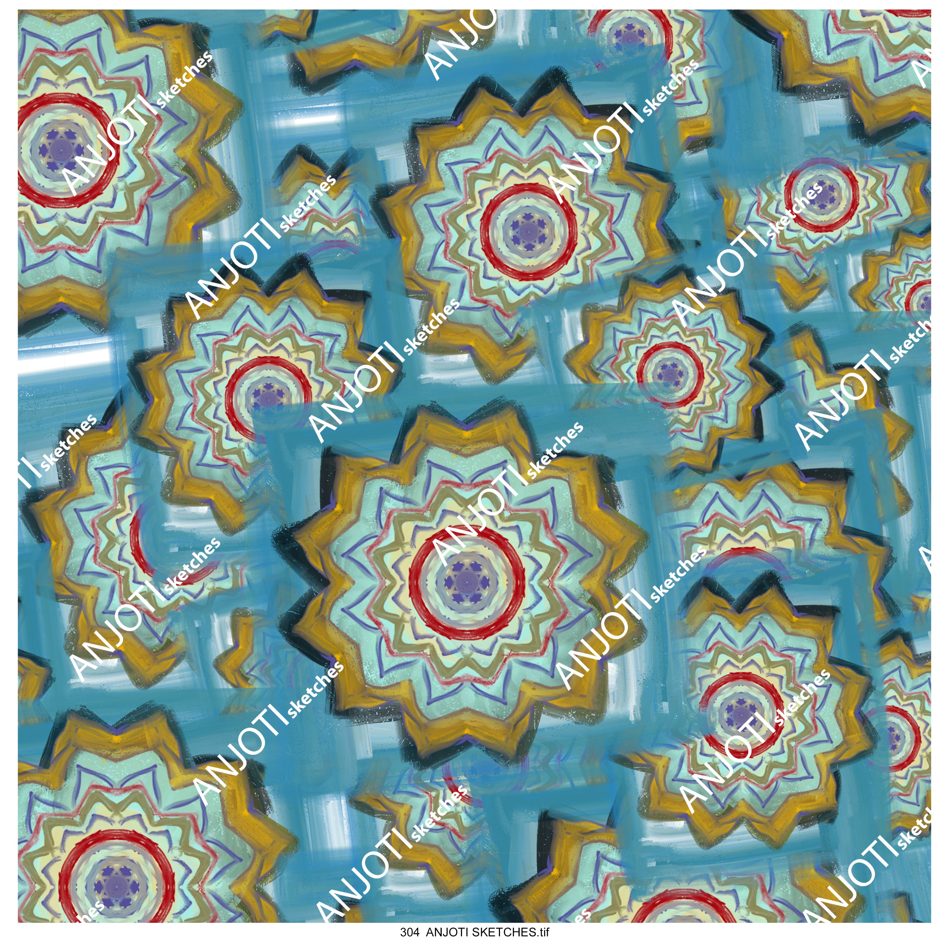 ANJOTI SKETCHES 304 Modern Abstract Wall Art for Home Decor Featuring Multicolor Texture Background Effects