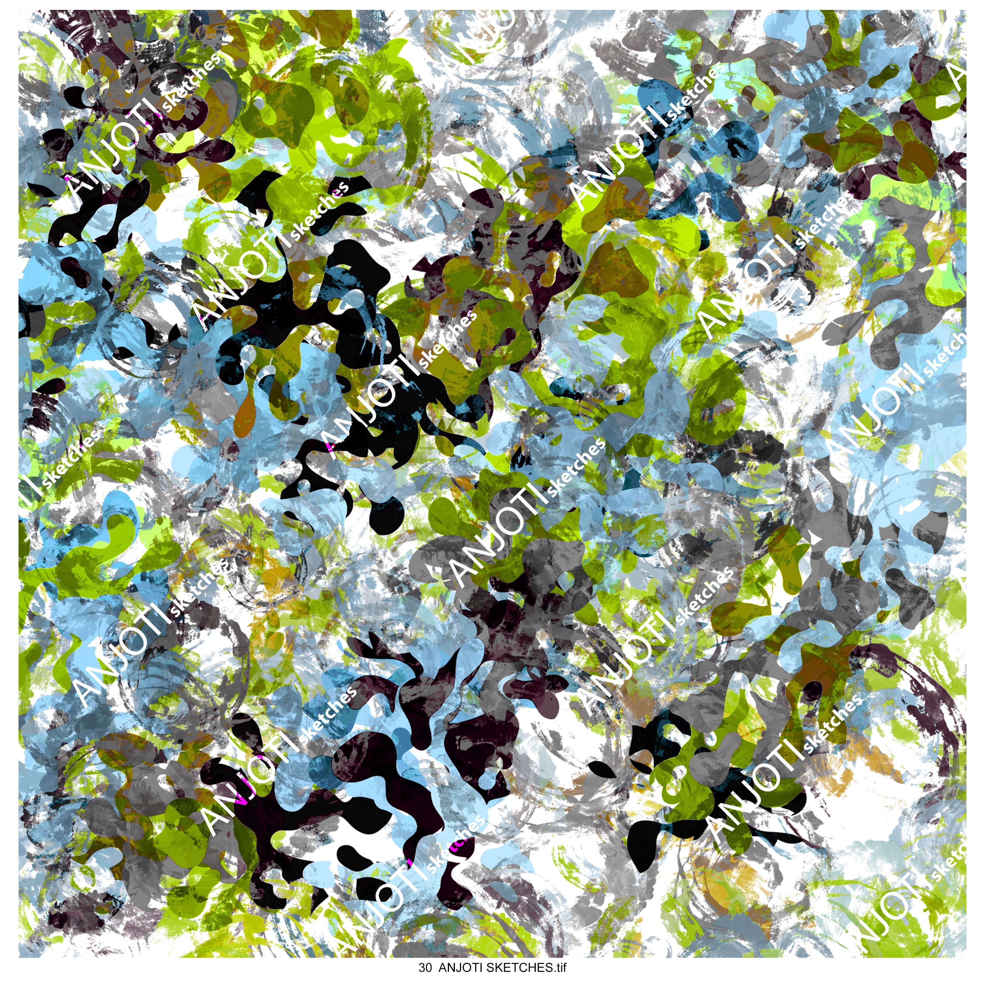 ANJOTI SKETCHES 30 Brighten Your Decor with Multicolor Texture Background Abstract Wall Art