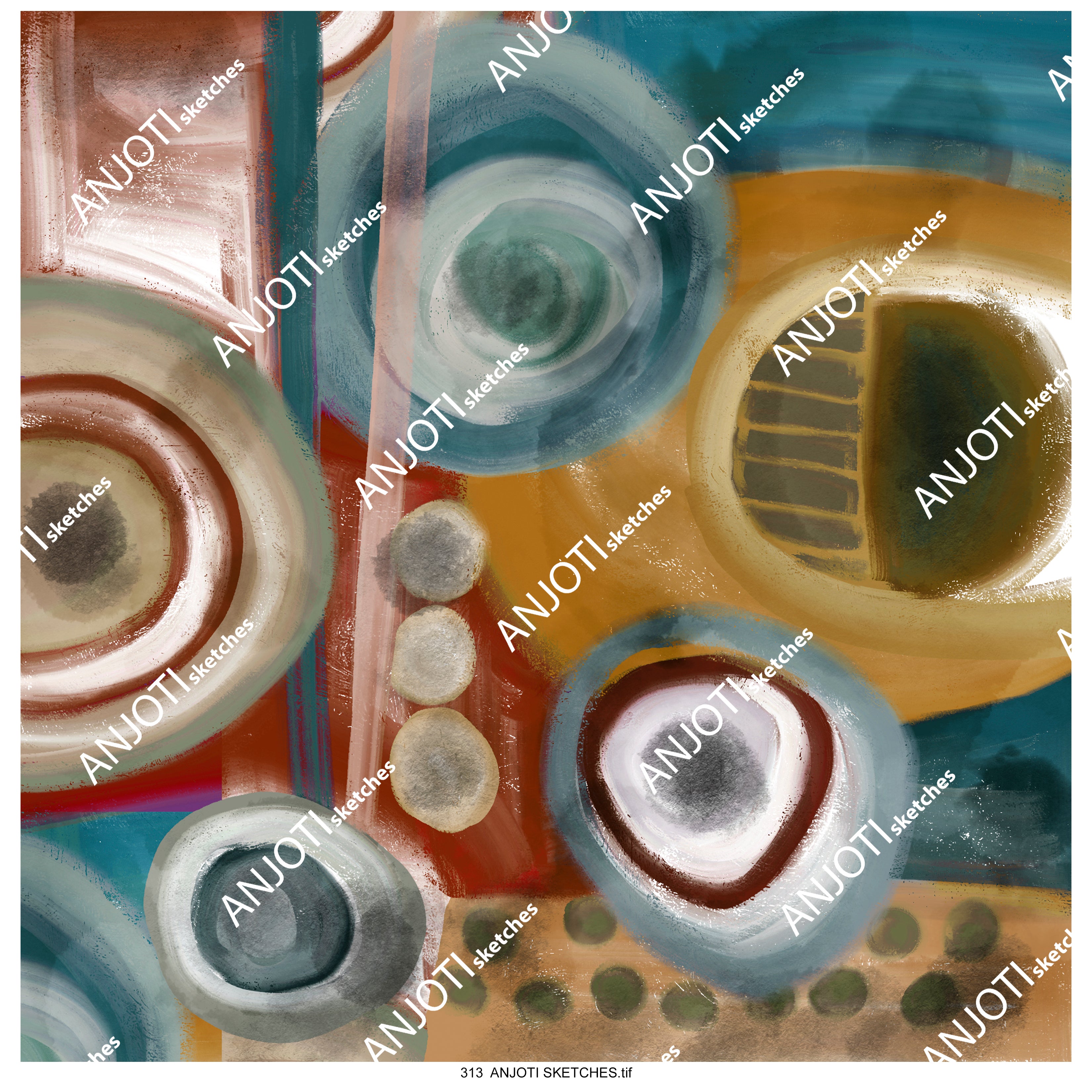 ANJOTI SKETCHES 313 Creative Multicolor Texture Effect Backgrounds for Stunning Abstract Wall Art