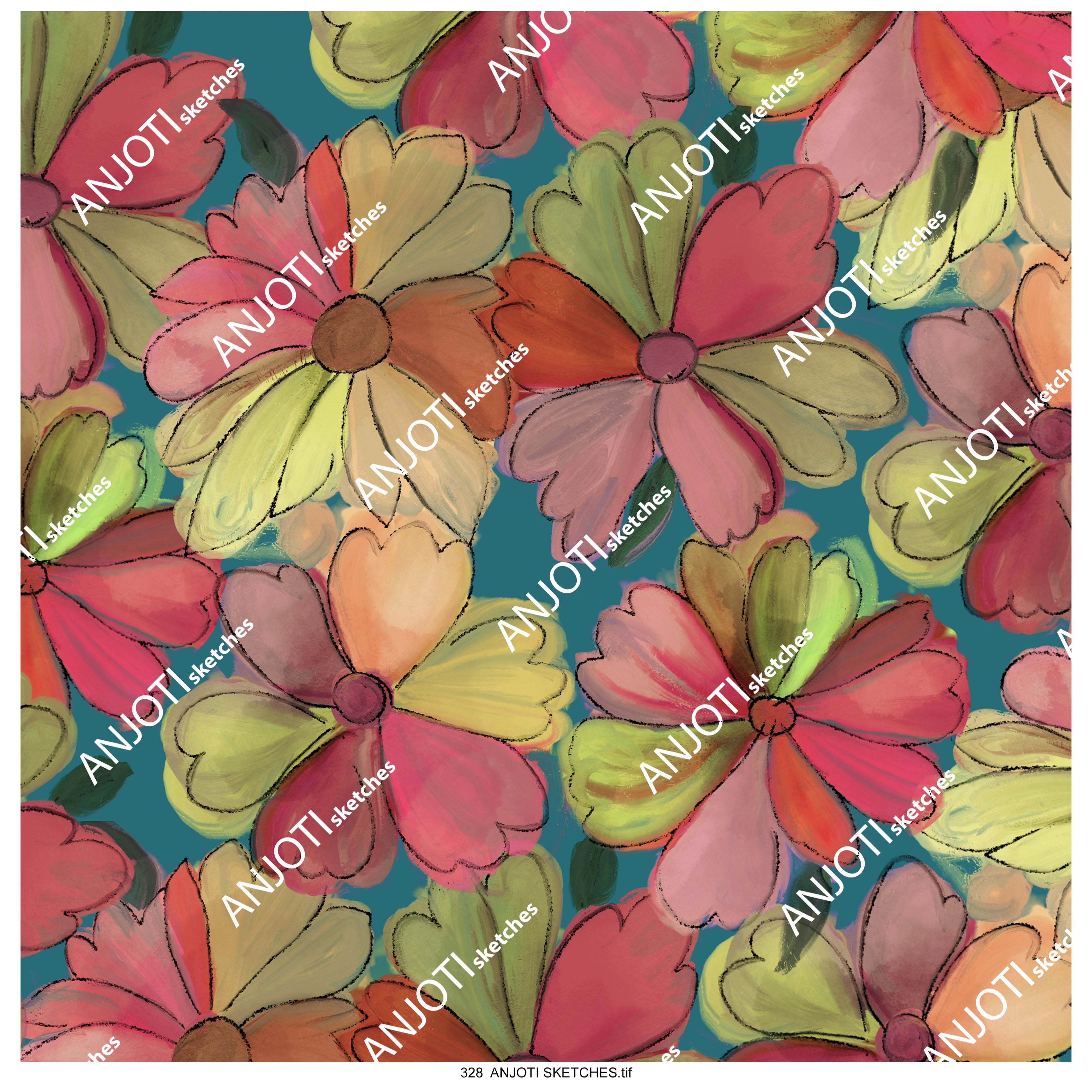 ANJOTI SKETCHES 328 Multicolor Abstract Wall Art Ideas with Stunning Texture Effect Backgrounds