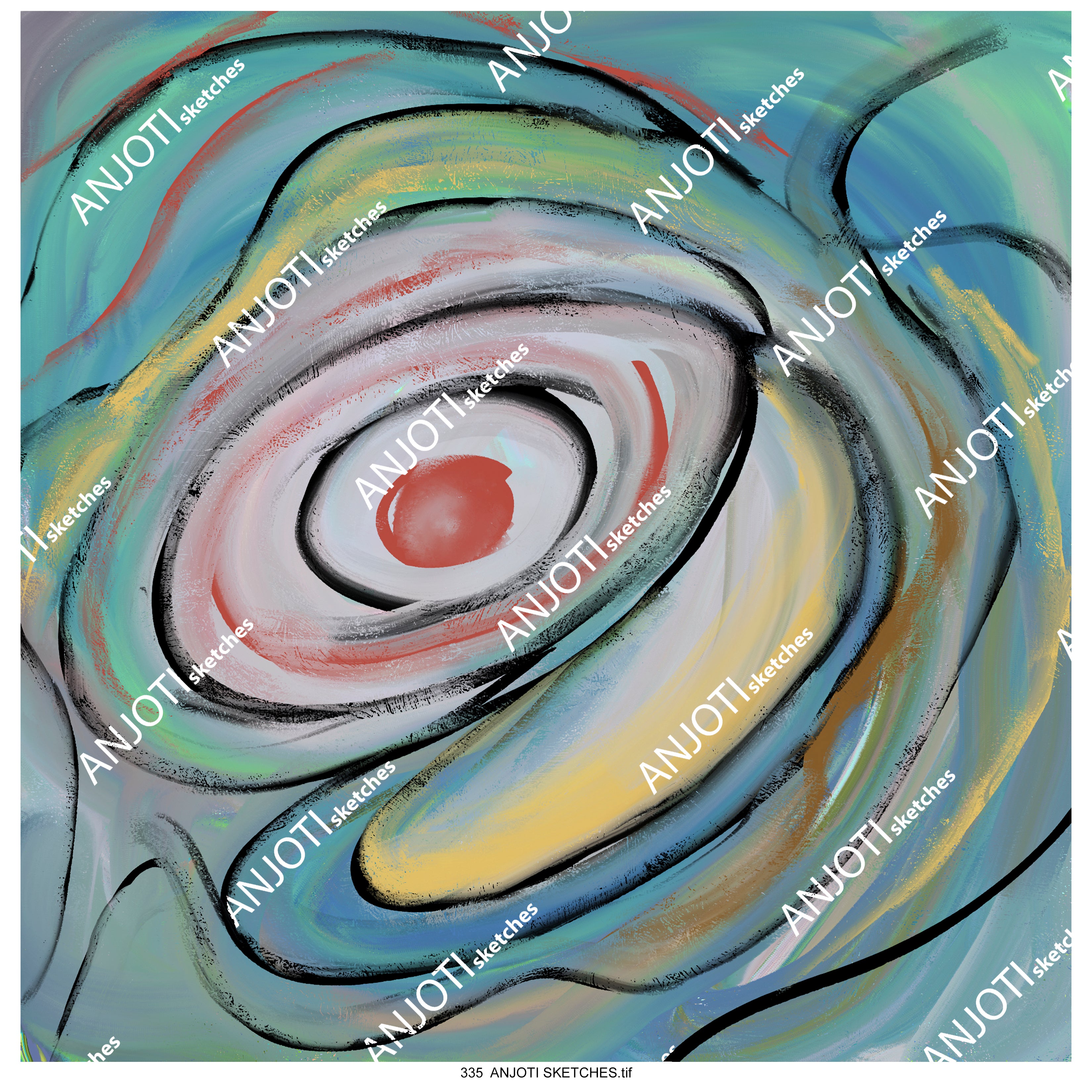 ANJOTI SKETCHES 335 Discover Modern Abstract Wall Art with Multicolor Textured Background Designs