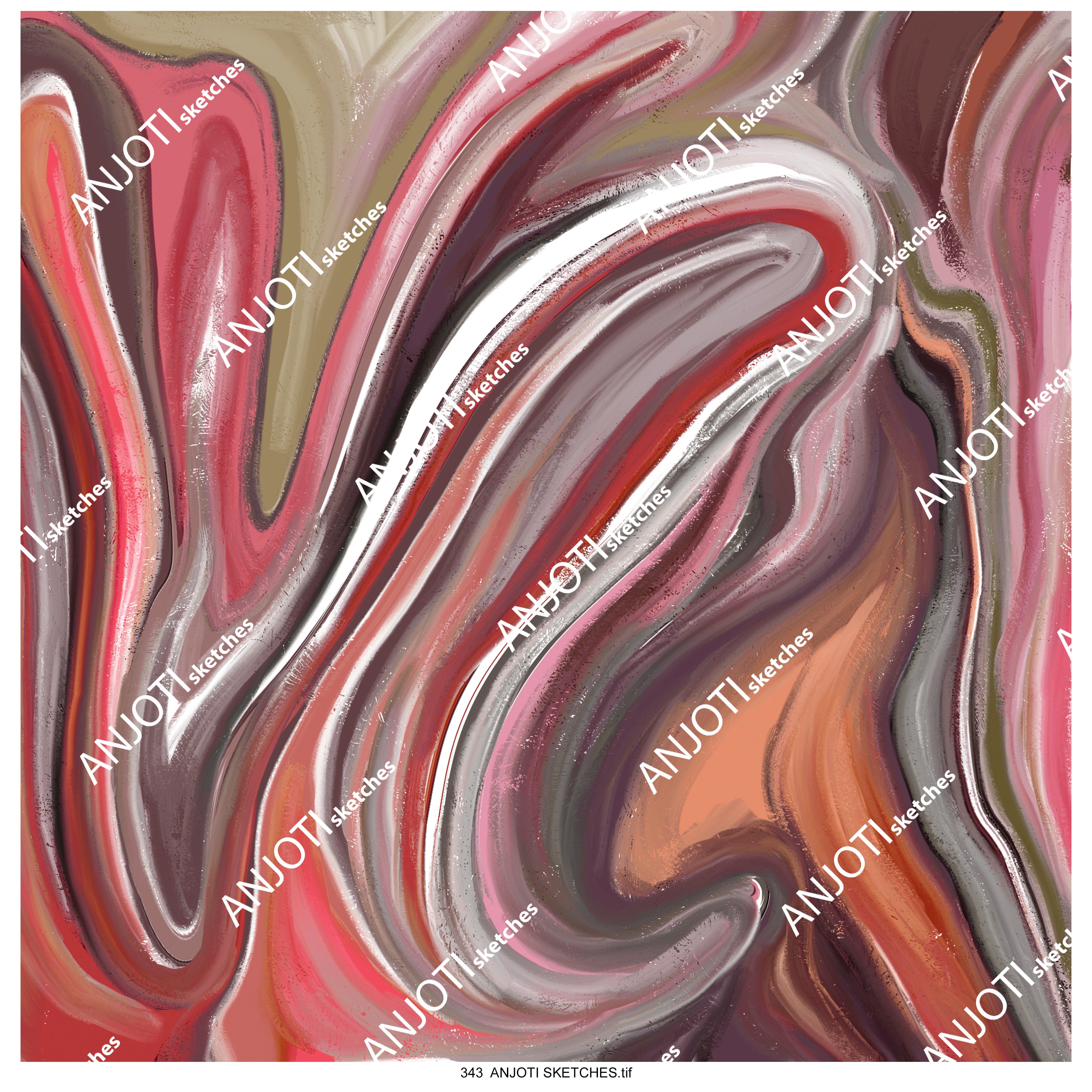 ANJOTI SKETCHES 343 Multicolor Abstract Wall Art with Texture Effect Backgrounds for Modern Style