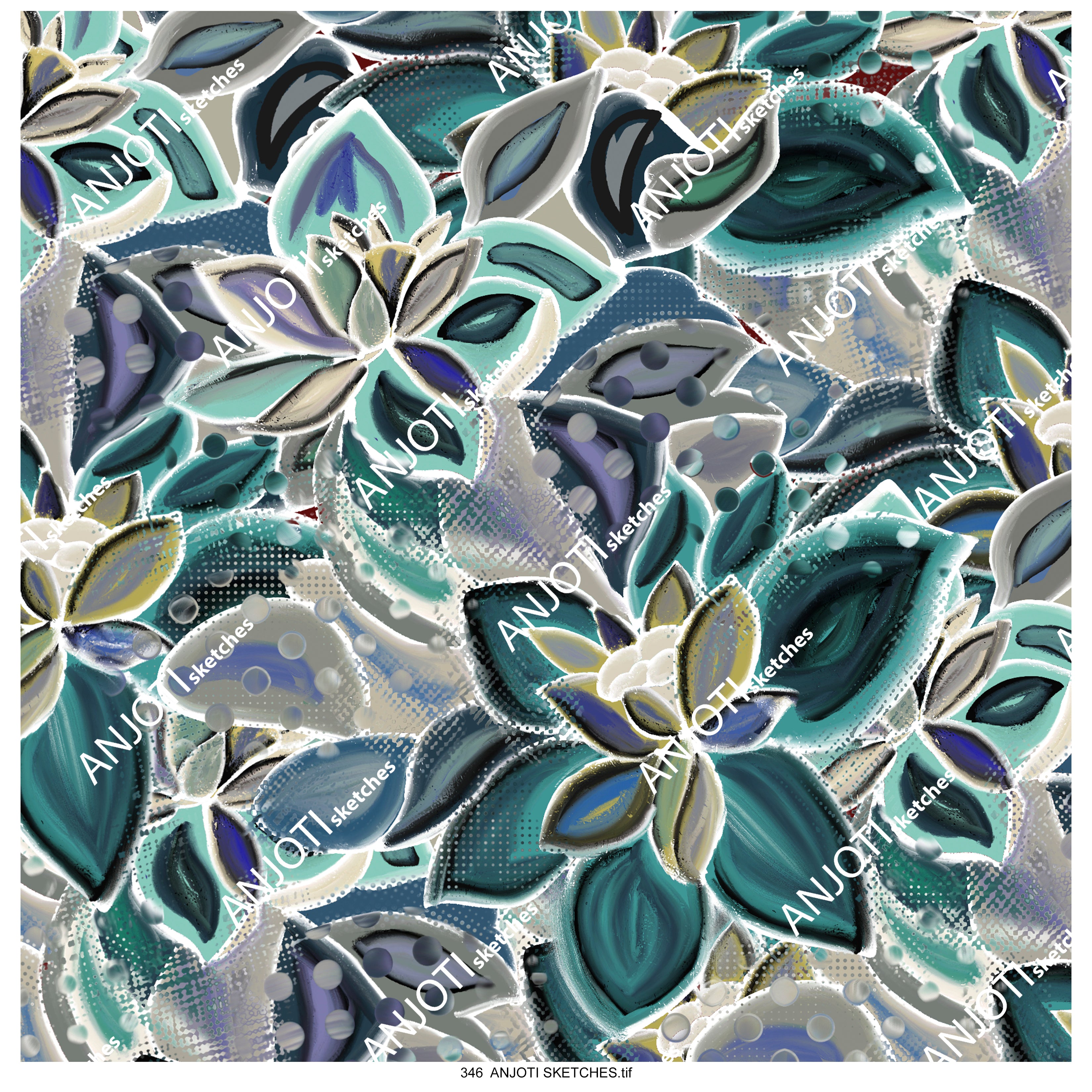 ANJOTI SKETCHES 346 Enhance Your Space with Multicolor Texture Backgrounds in Abstract Wall Art