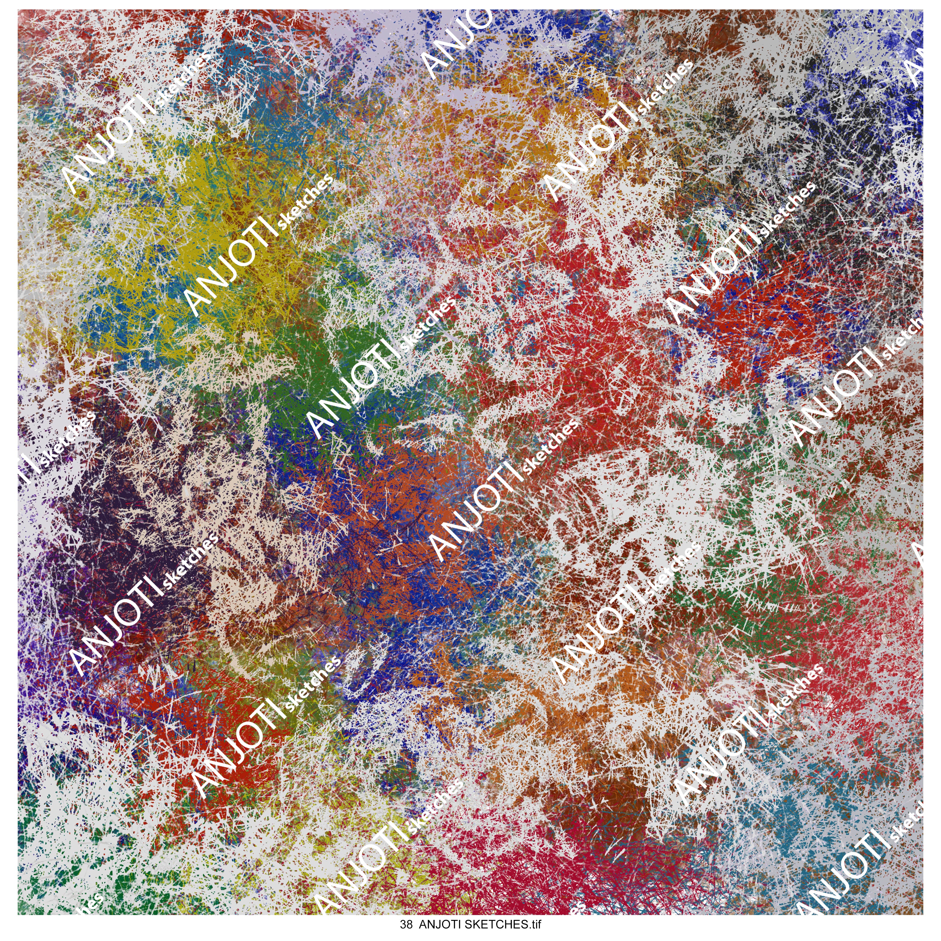 ANJOTI SKETCHES 38 Abstract Wall Art with Stunning Multicolor Texture Effect Background Designs