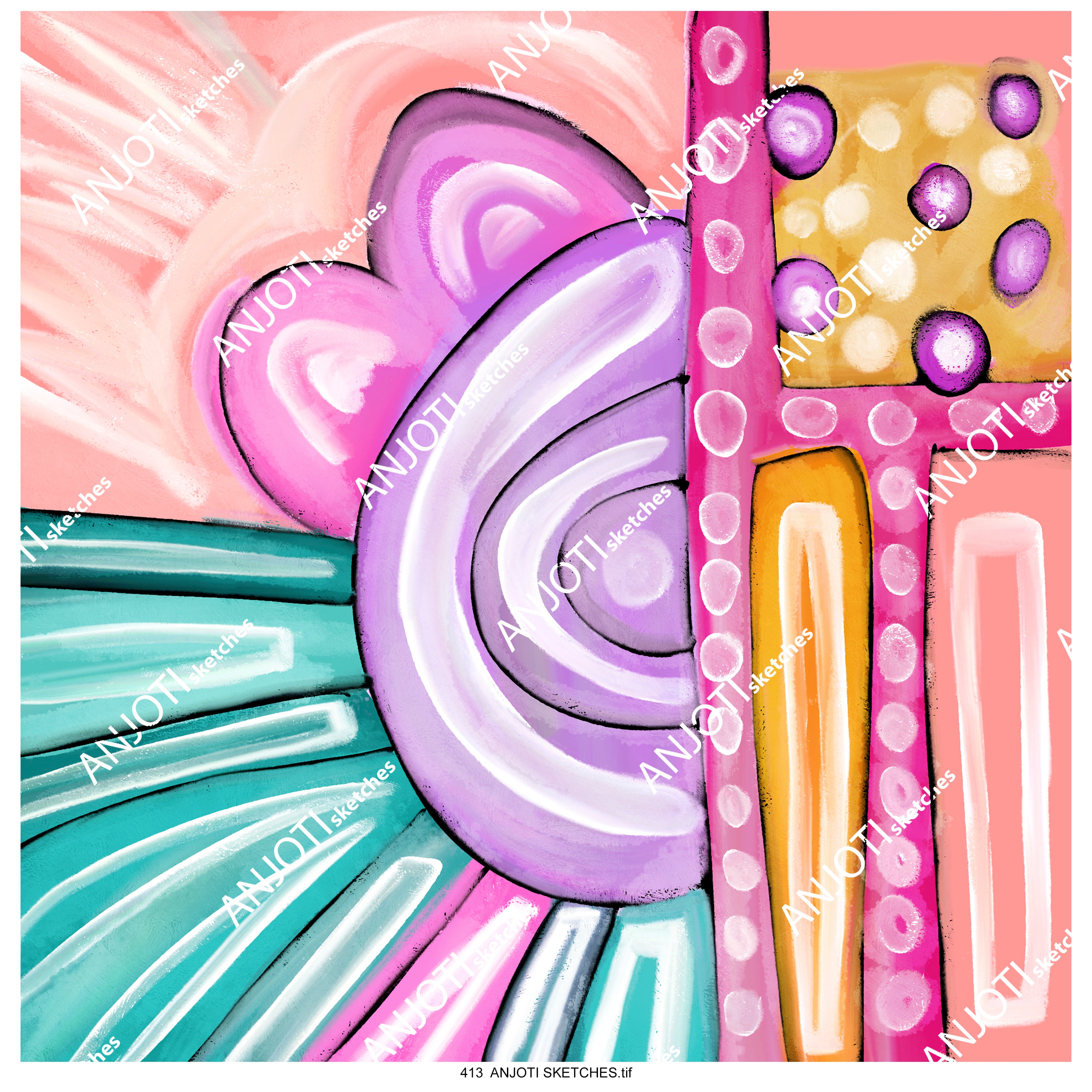 ANJOTI_SKETCHES_413_Creative Multicolor Texture Effect Backgrounds for Stunning Abstract Wall Art