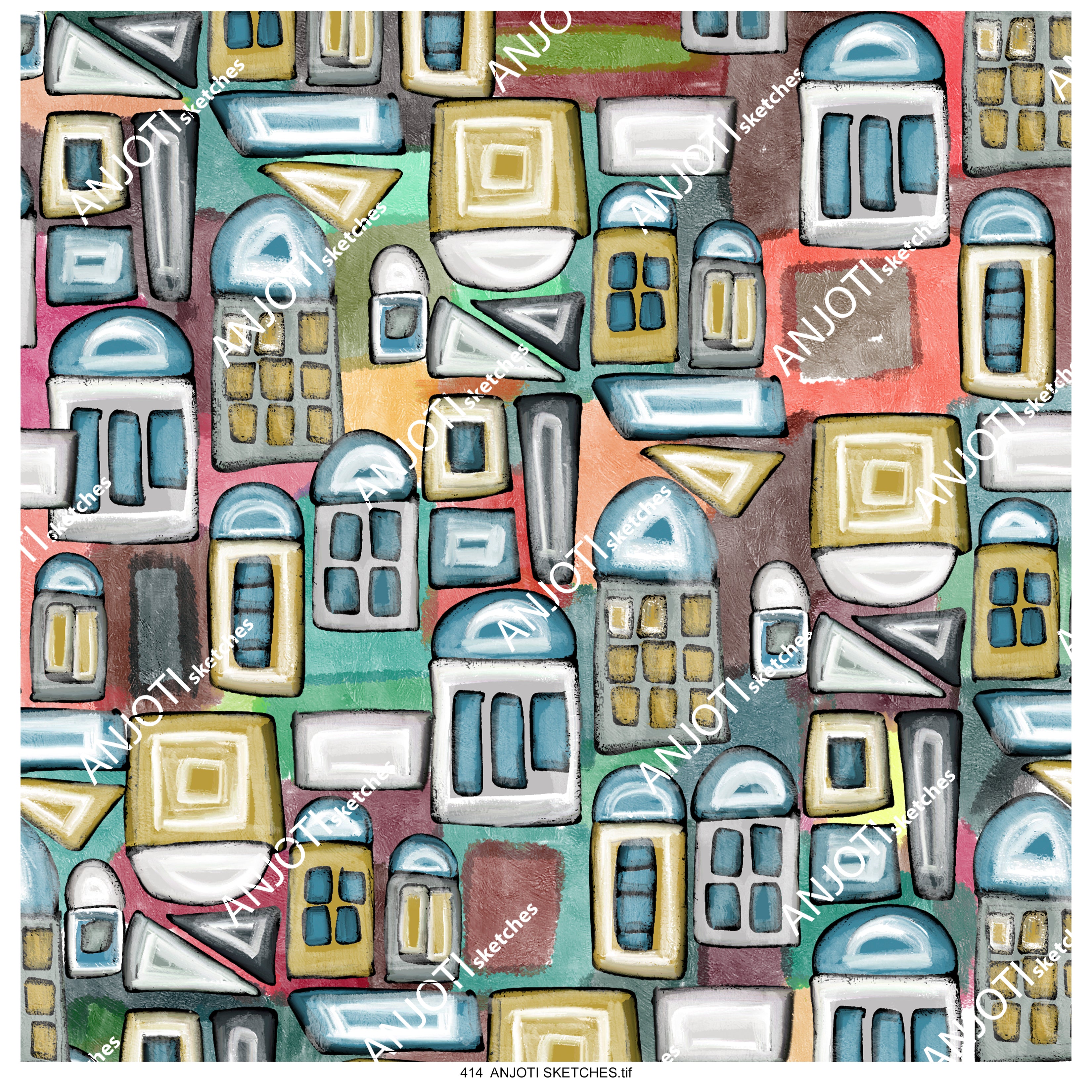 ANJOTI_SKETCHES_414_Fresh Multicolor Texture Background Designs in Modern Abstract Wall Art