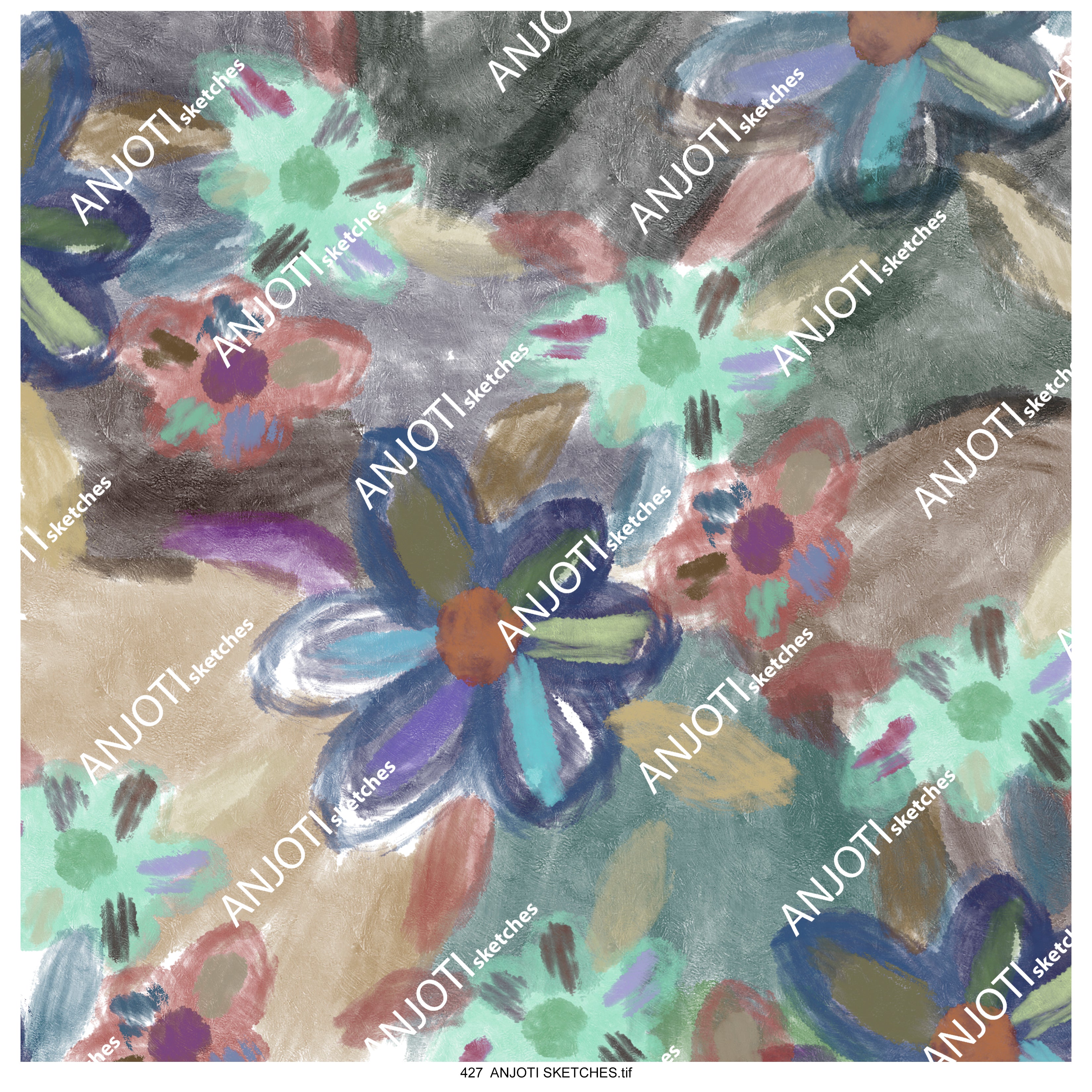 ANJOTI_SKETCHES_427_ Modern Abstract Wall Art and Multicolor Texture Effect Backgrounds for Home Decor