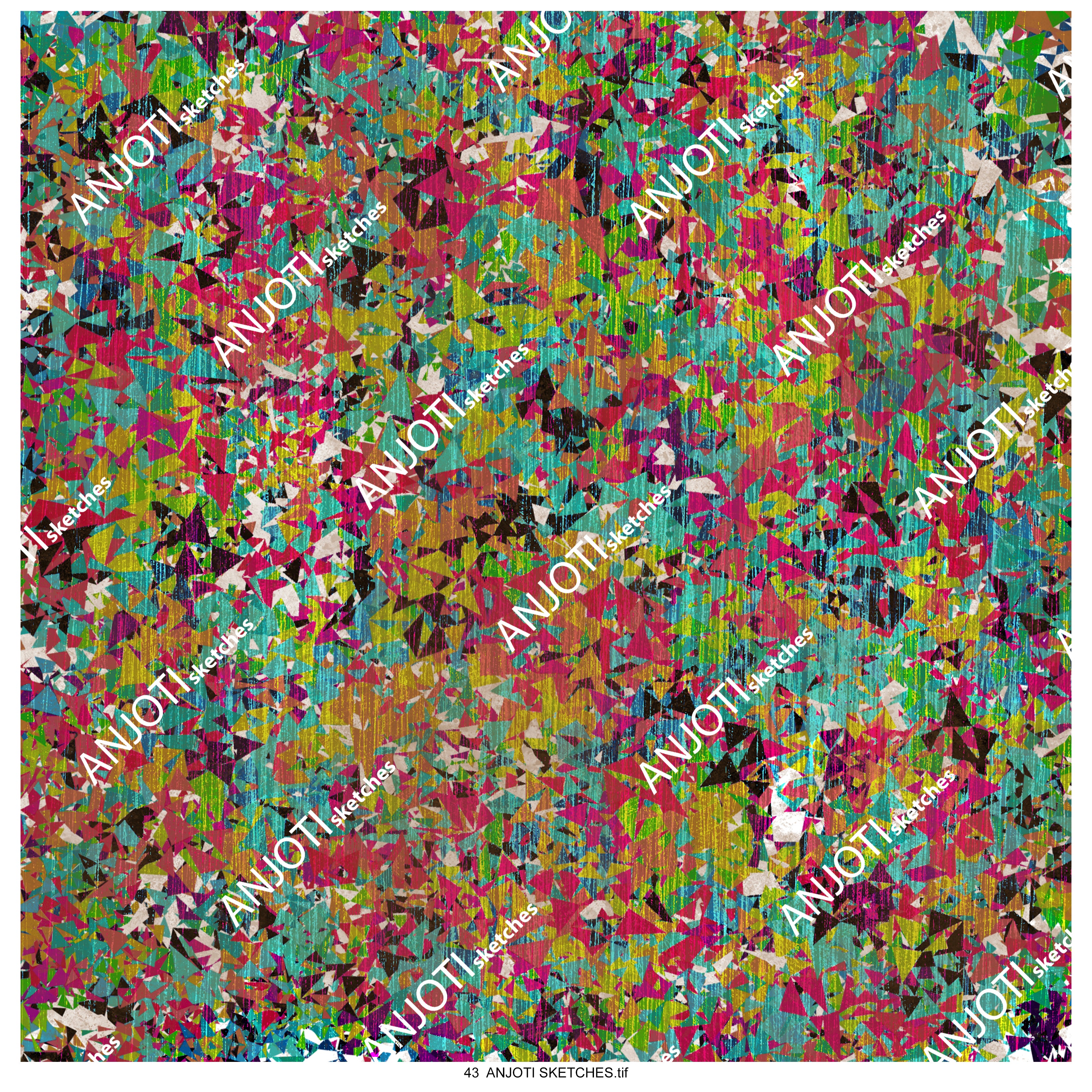 ANJOTI SKETCHES 43 Multicolor Abstract Wall Art with Texture Effect Backgrounds for Modern Style