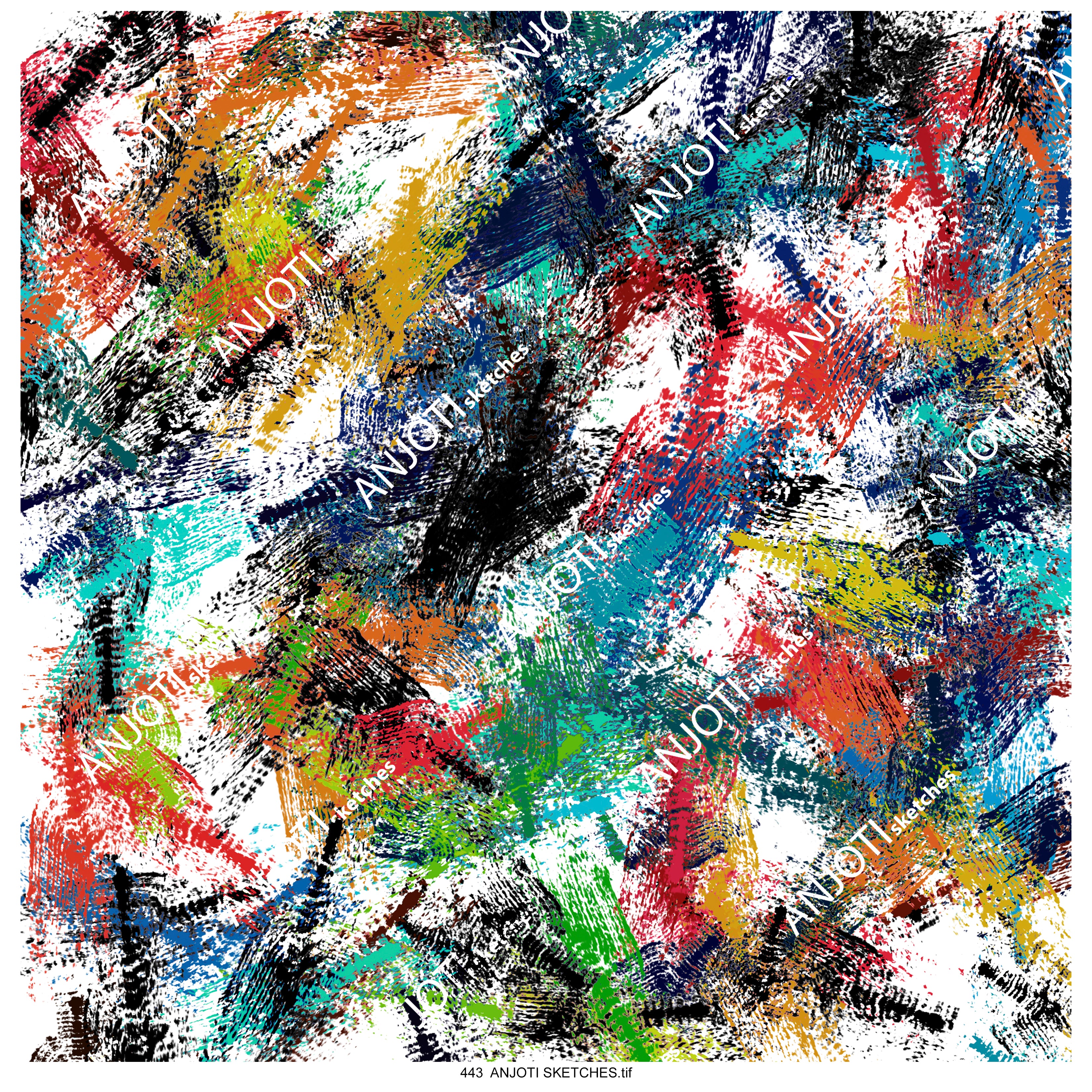 ANJOTI_SKETCHES_443_Multicolor Abstract Wall Art with Texture Effect Backgrounds for Modern Style