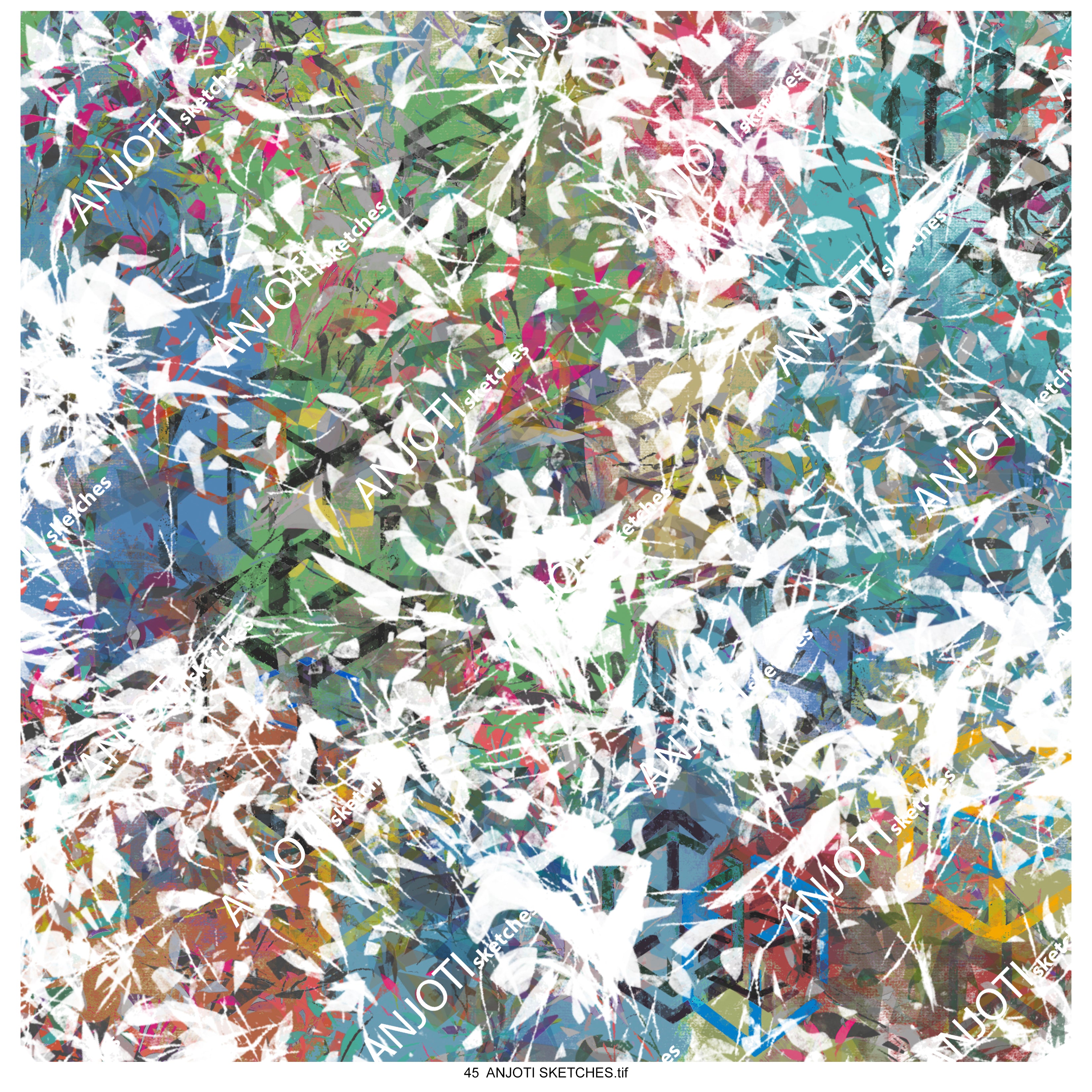 ANJOTI SKETCHES 45 Multicolor Texture Backgrounds in Modern Abstract Wall Art for a Fresh Look