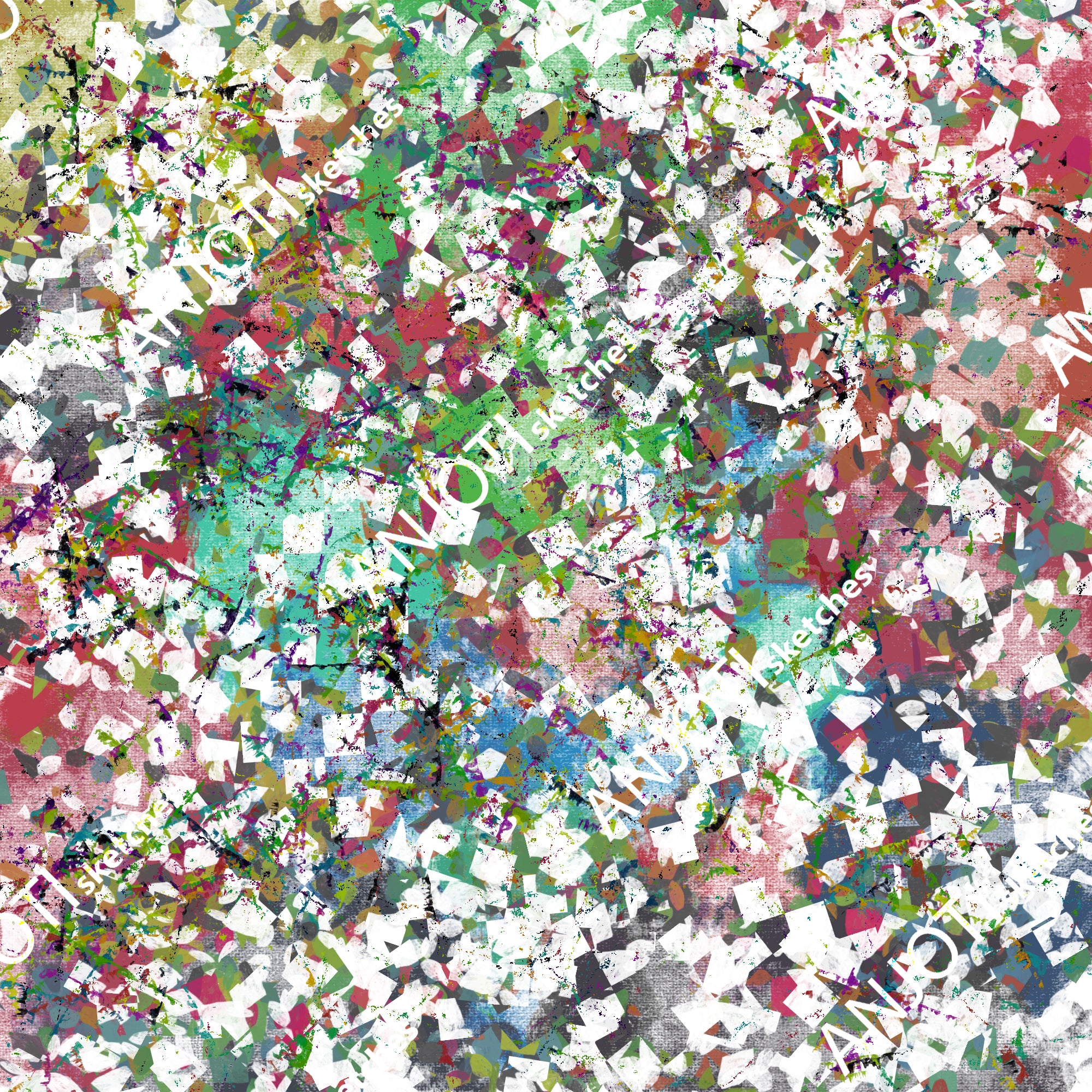 ANJOTI_SKETCHES_466_Discover Floral Geometric Abstract Wall Art with Stunning Multicolor Textures