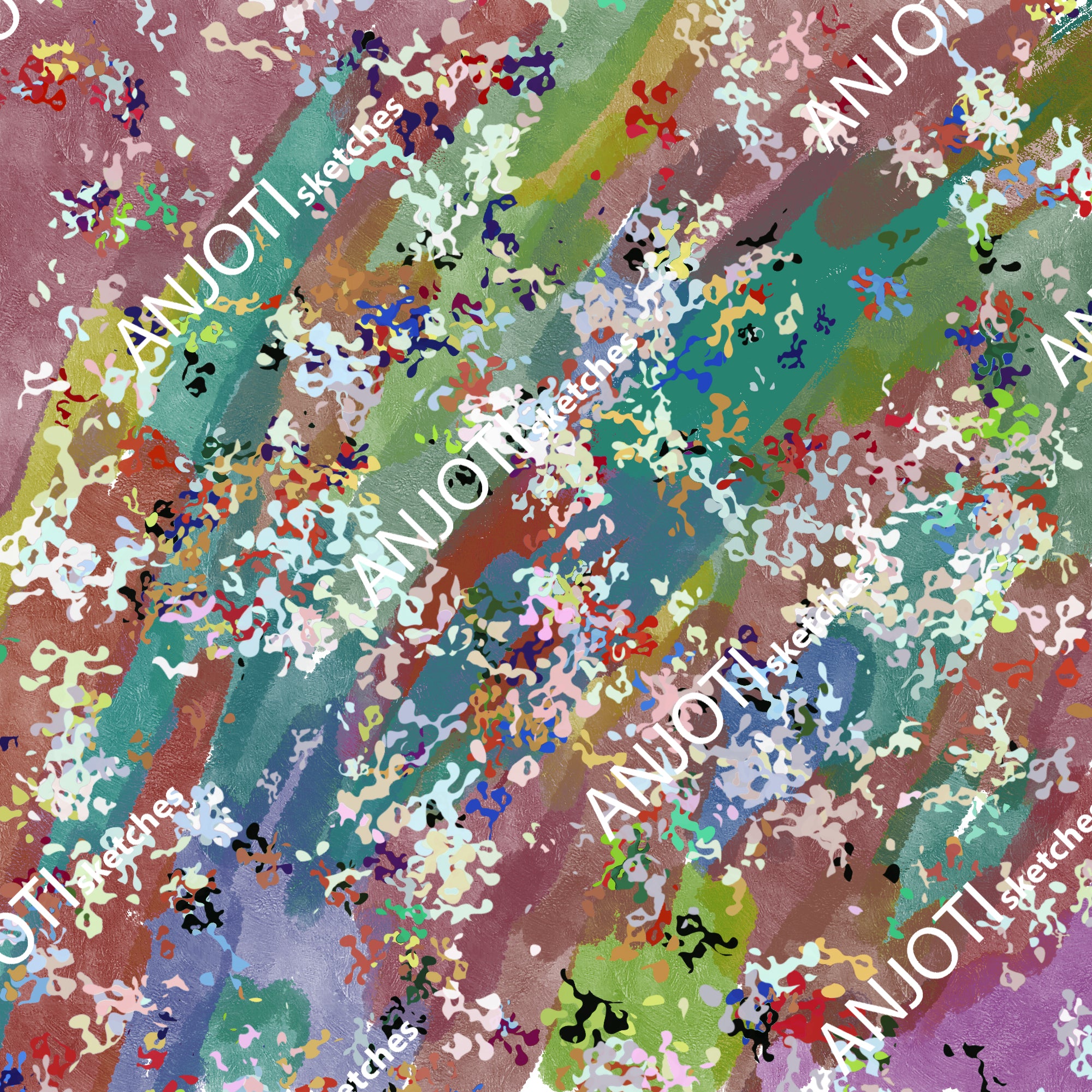 ANJOTI_SKETCHES_482_Fresh Floral Geometric Abstract Wall Art in Unique Multicolor Texture Backgrounds