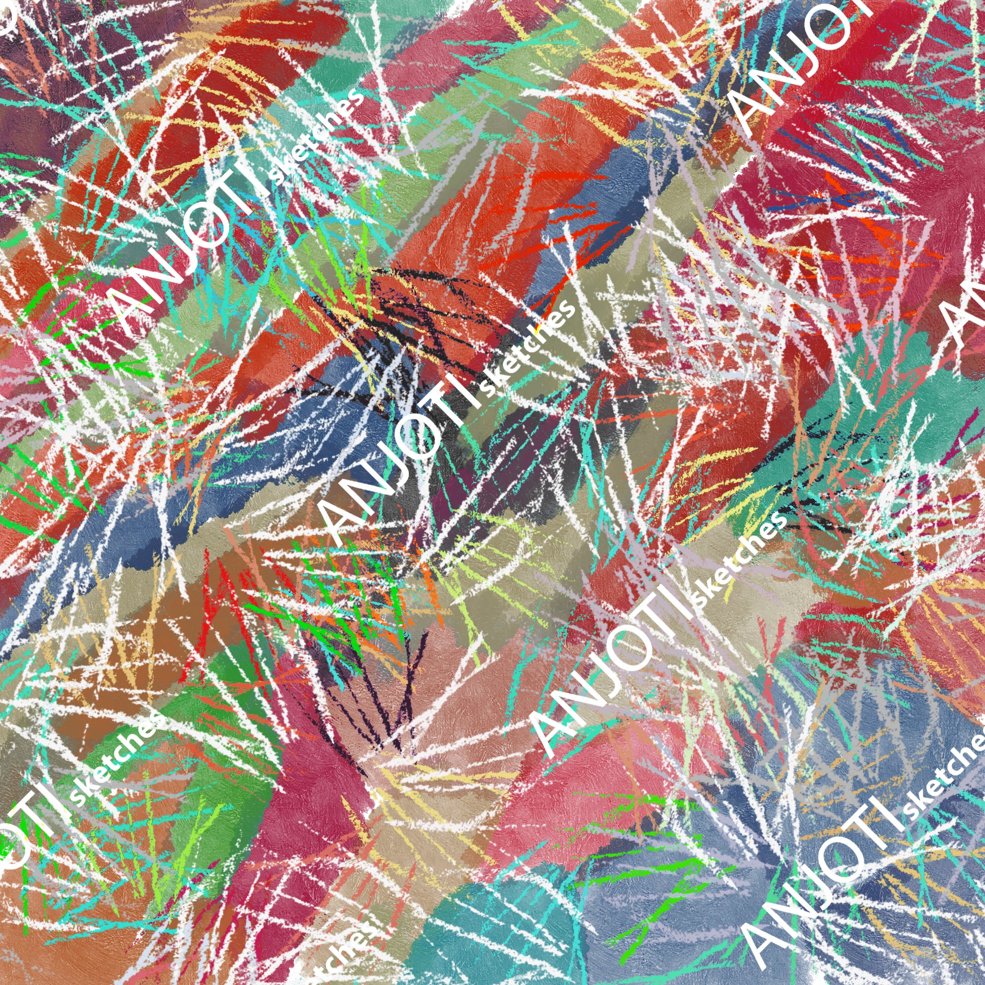 ANJOTI_SKETCHES_483_Elevate Any Room with Floral Geometric Multicolor Abstract Wall Art