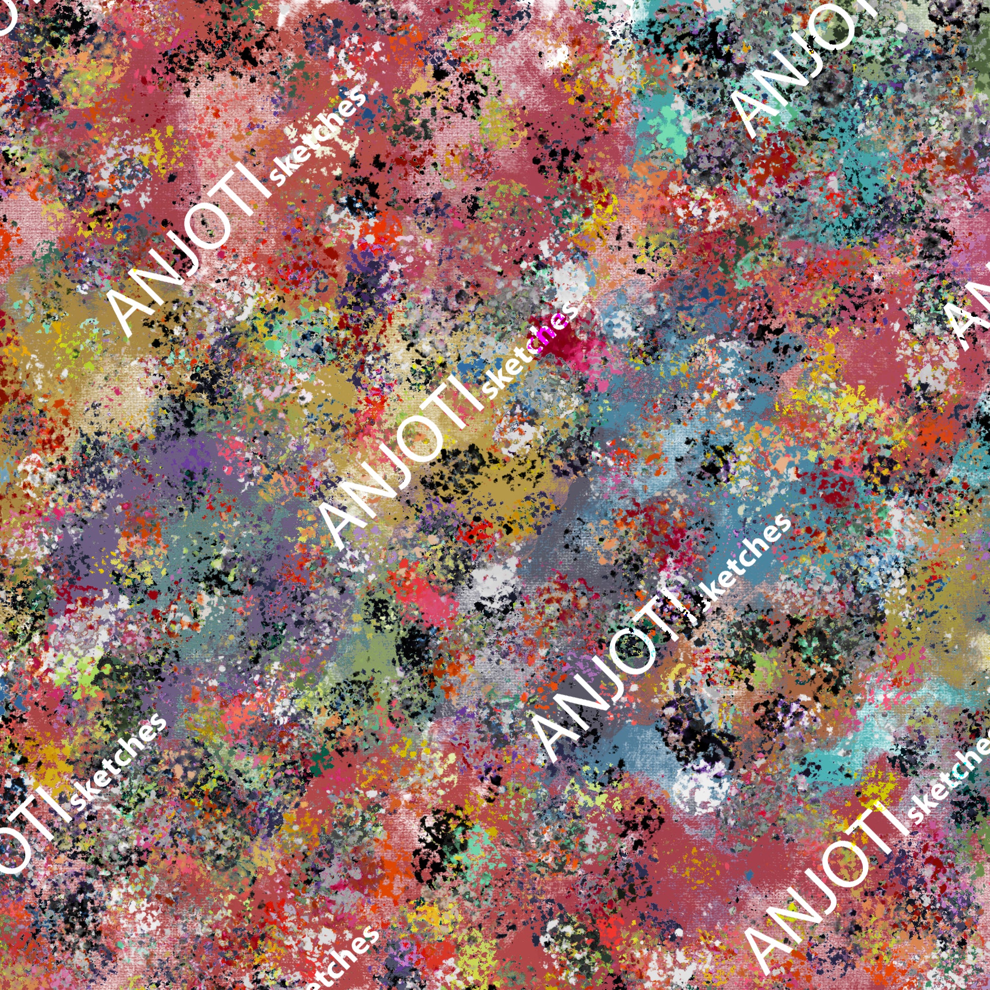 ANJOTI_SKETCHES_485_Unique Multicolor Abstract Wall Art in Floral and Geometric Texture Designs