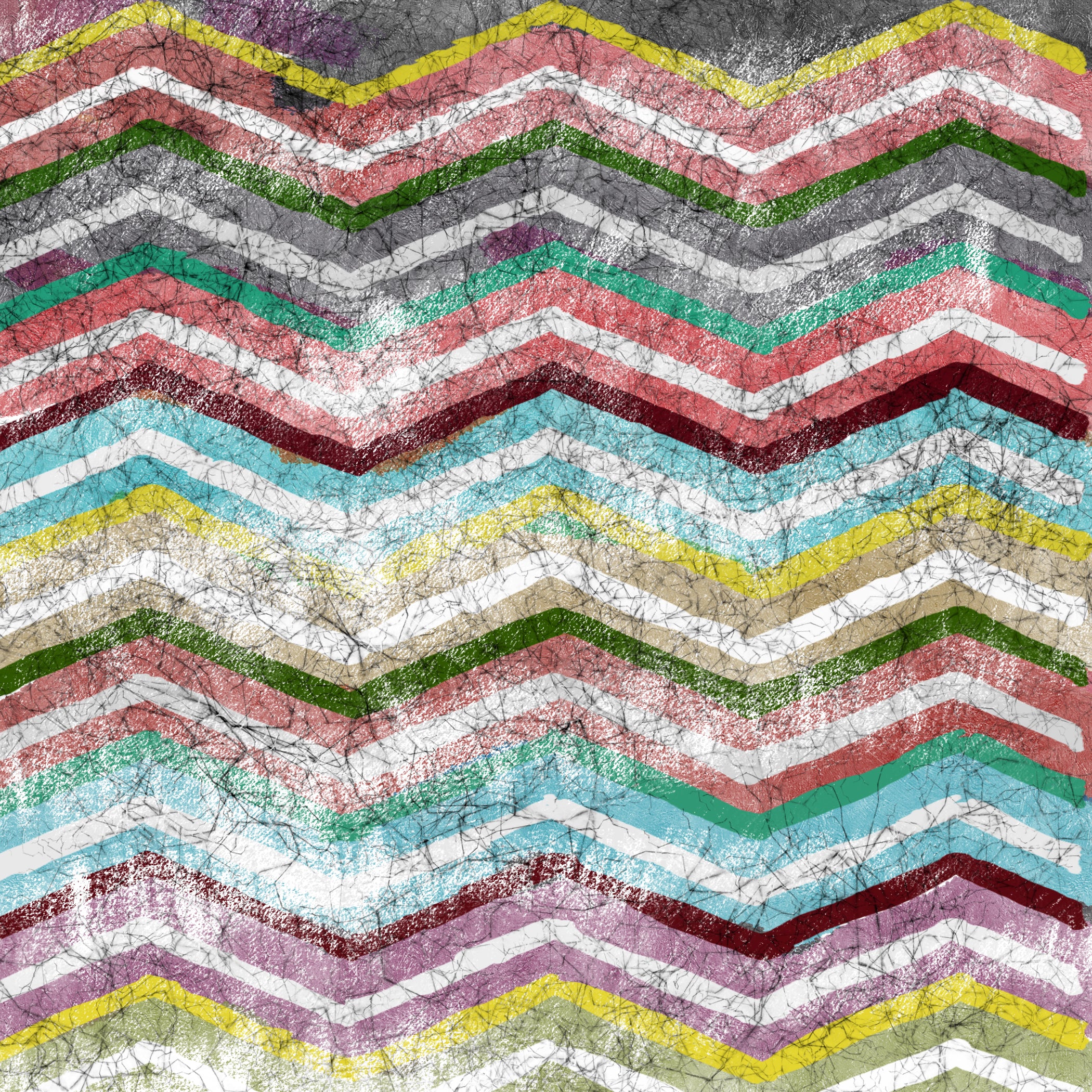 ANJOTI_SKETCHES_496_Bold Floral Geometric Abstract Wall Art with Stunning Multicolor Textures