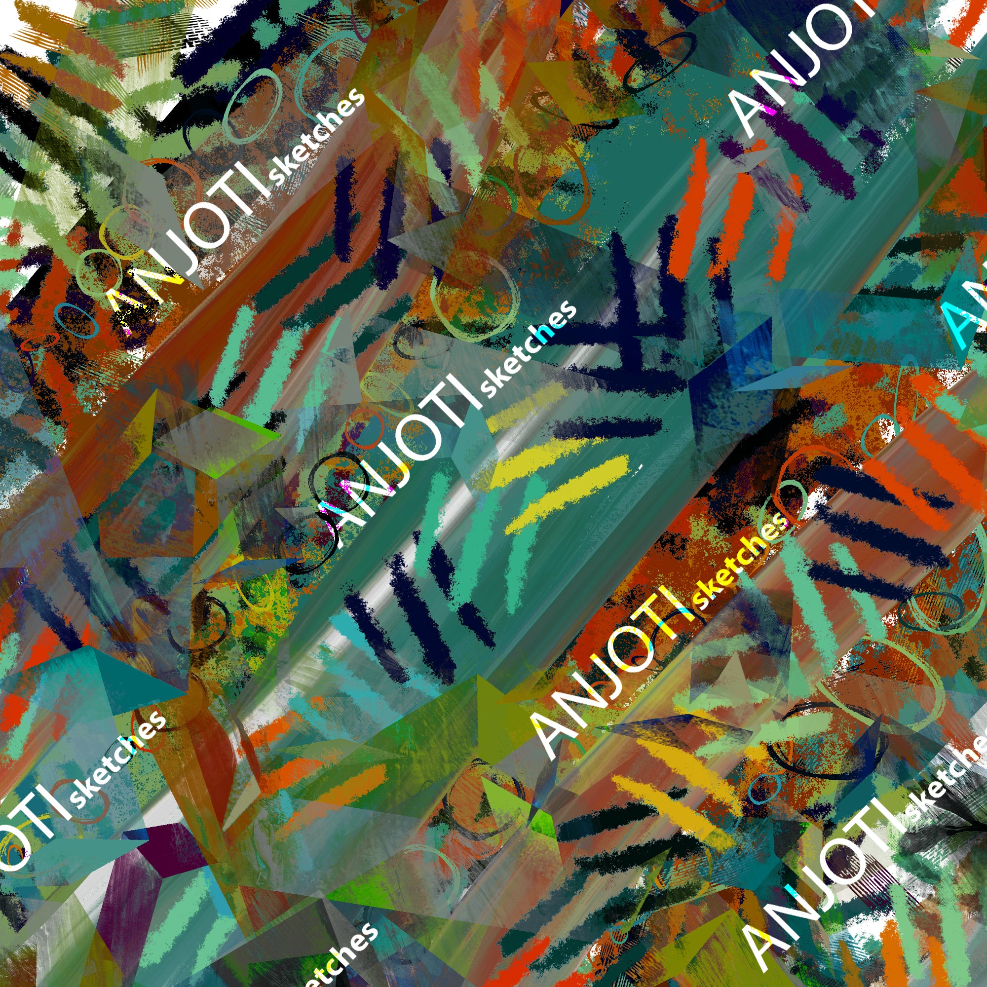 ANJOTI_SKETCHES_499_Enhance Your Space with Floral Geometric Abstract Wall Art and Texture Effects