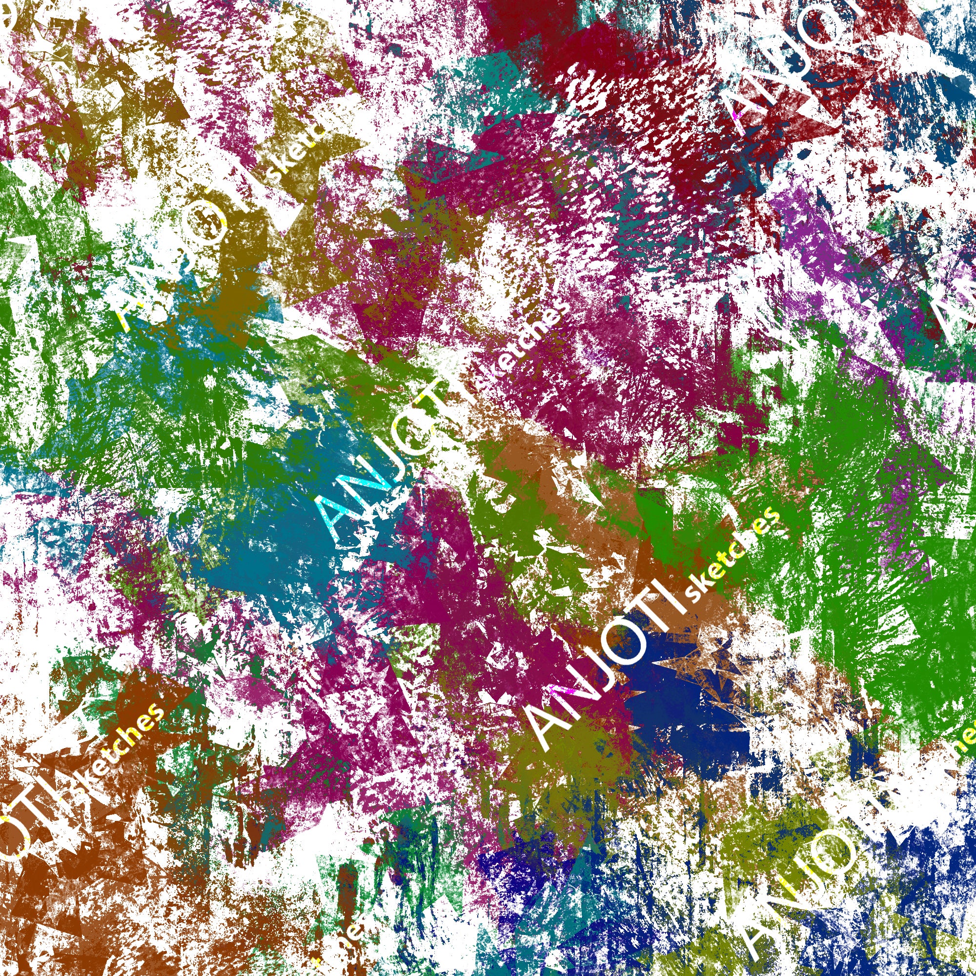 ANJOTI_SKETCHES_502_ NewOil Paint Sketch Abstract Wall effect shades brushes look surface pattern painted art motif print illustrations popular in summer English color  wallpaper  pattern figure , pillow