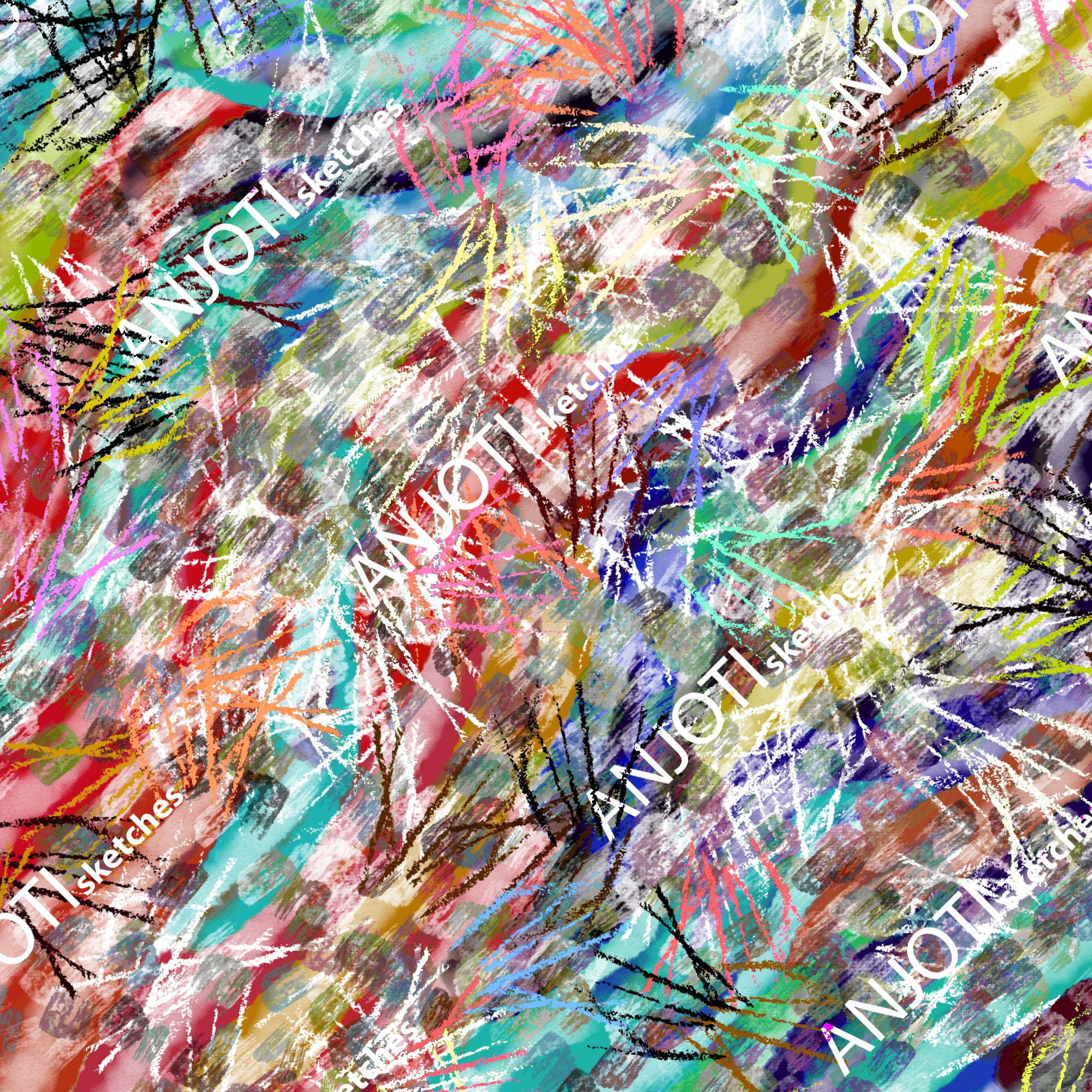 ANJOTI_SKETCHES_511_Unique Abstract Wall Art in Vibrant Multicolor Texture Effect Background Designs